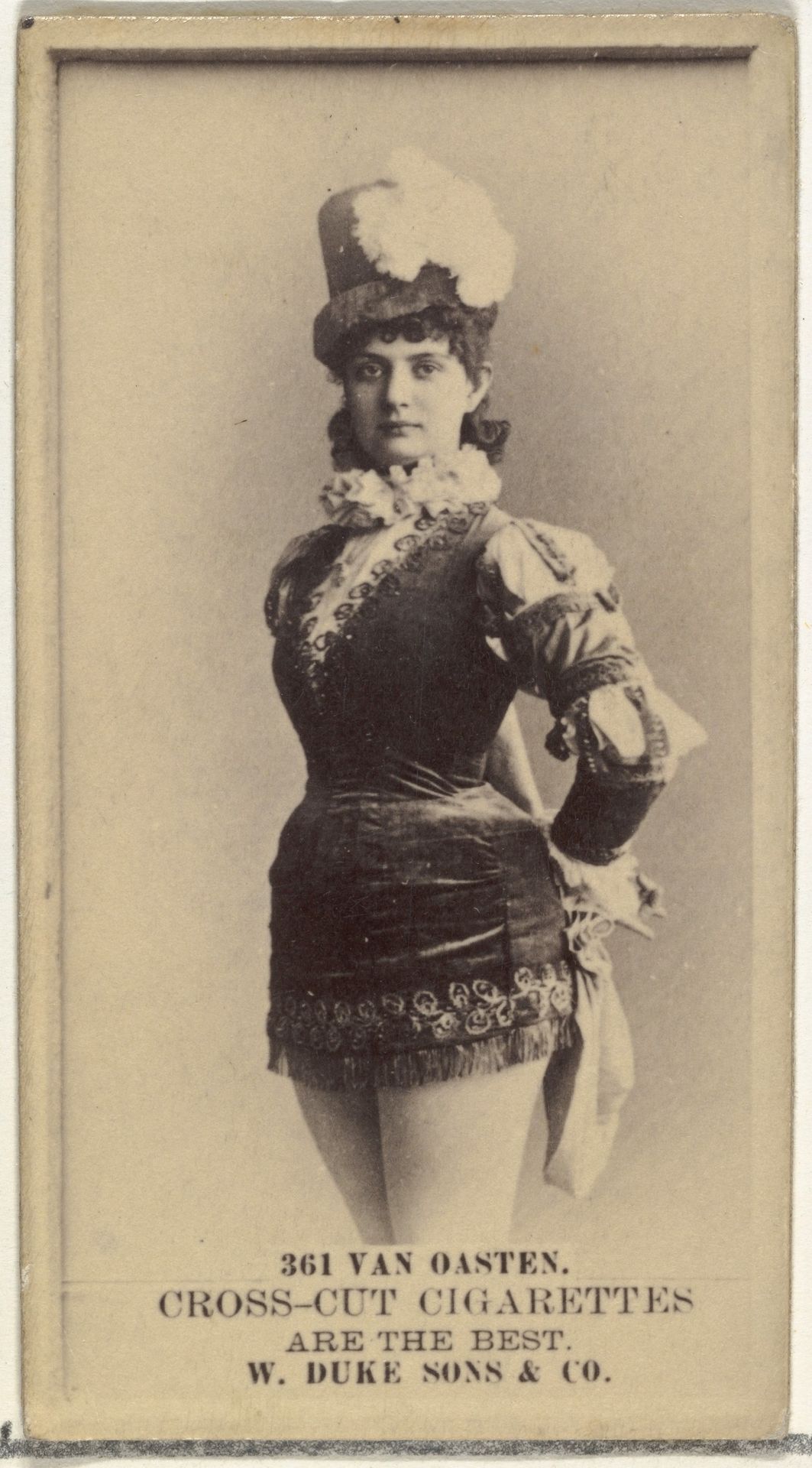 Card Number 361, Von Oasten, from the Actors and Actresses series (N145-3) issued by Duke Sons & Co. to promote Cross Cut Cigarettes by W. Duke, Sons & Co.