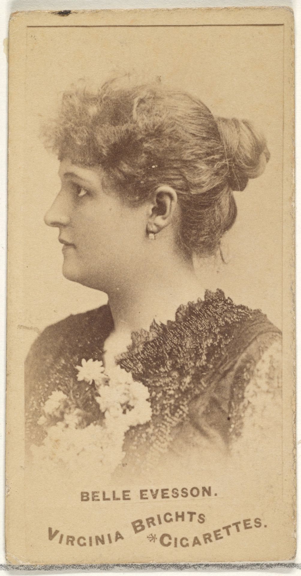 Belle Evesson, from the Actors and Actresses series (N45, Type 1) for Virginia Brights Cigarettes by Allen & Ginter