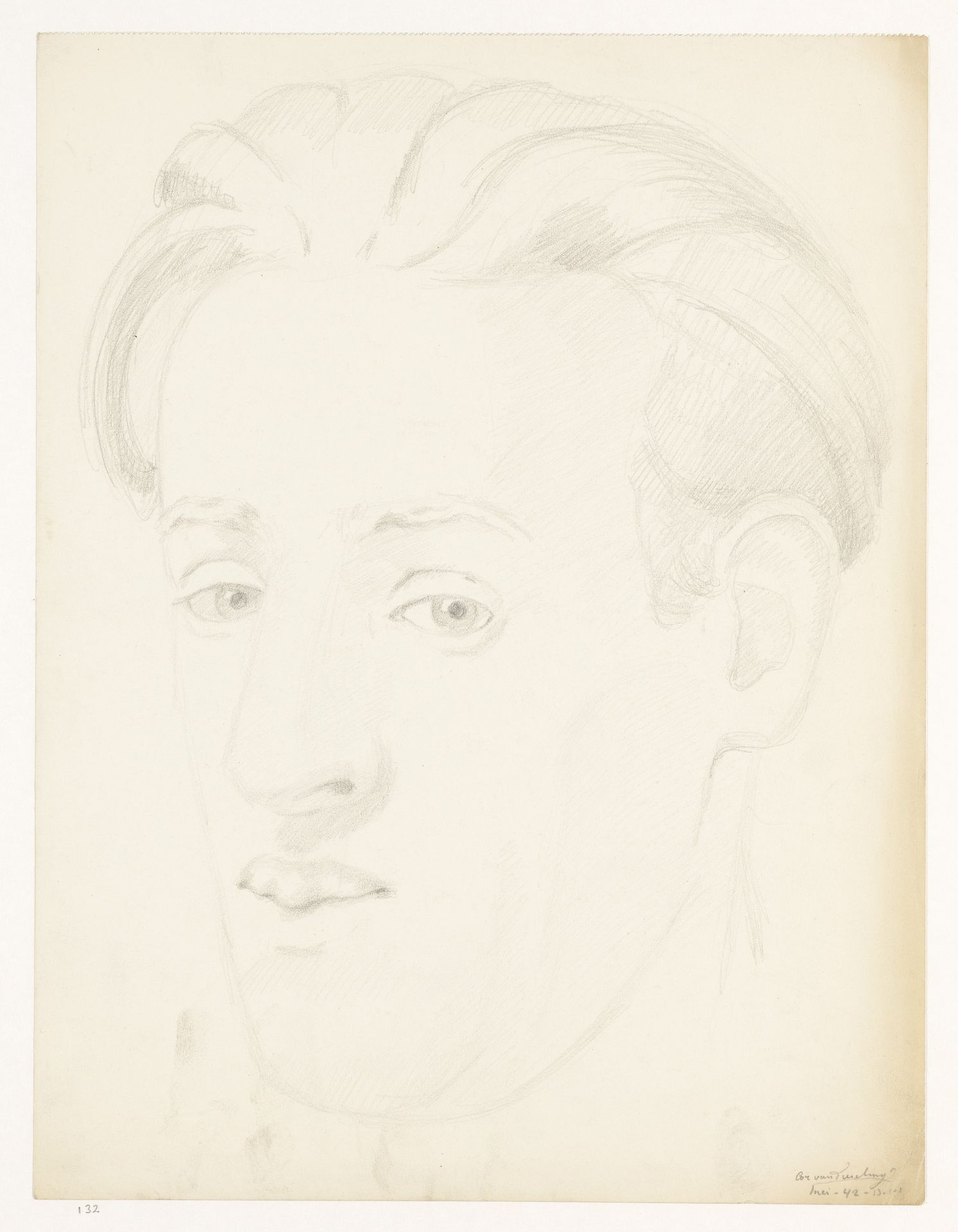 Zelfportret: B-1-1, mei 1942 by Cor van Teeseling