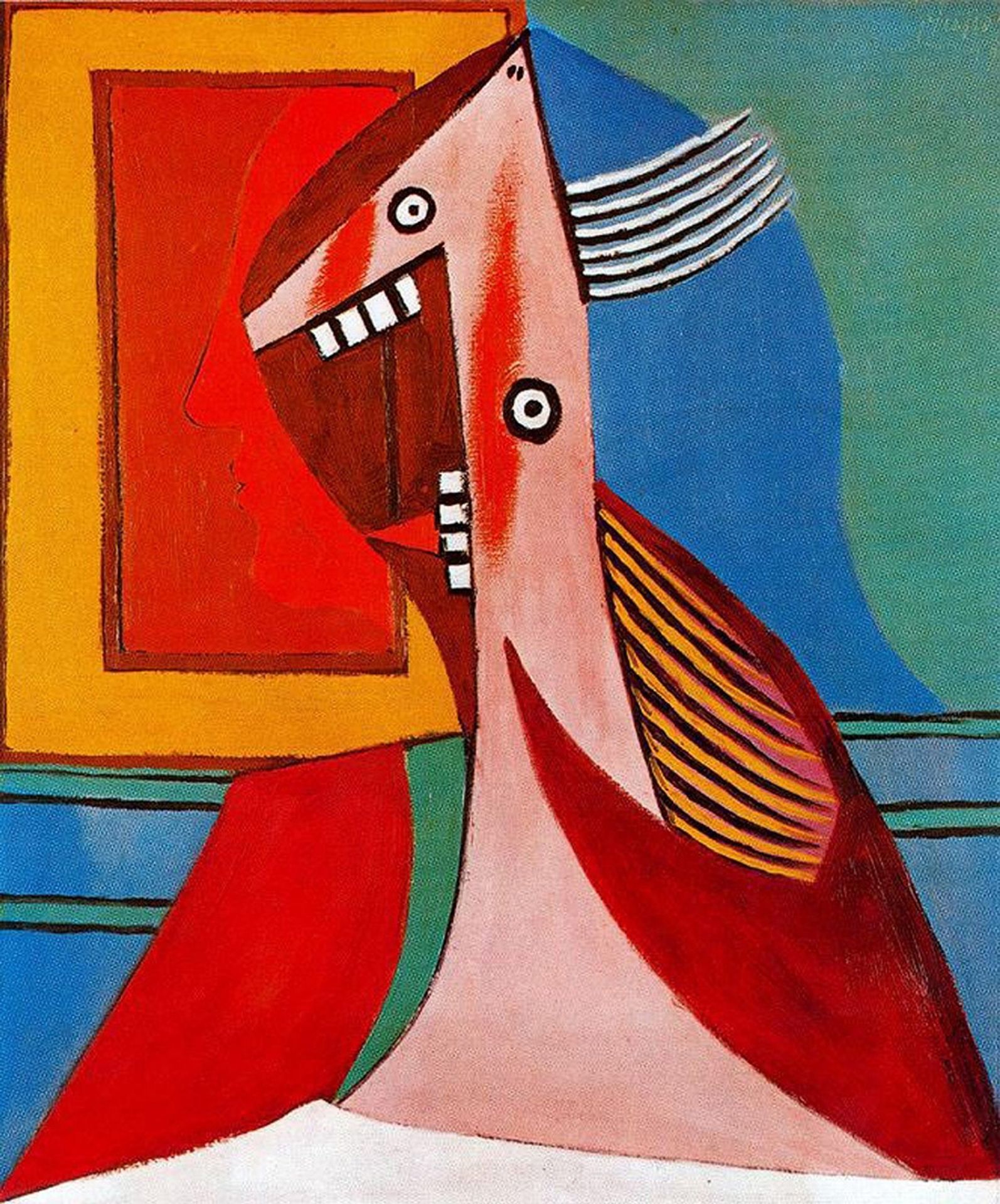 Bust of a woman and self-portrait by Pablo Picasso