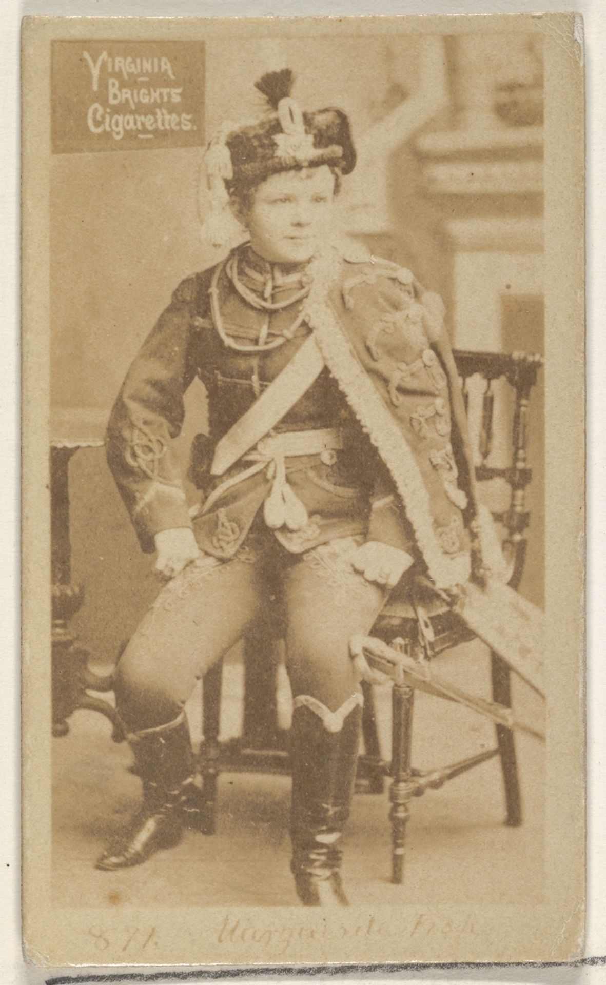 Card 871, from the Actors and Actresses series (N45, Type 2) for Virginia Brights Cigarettes by Allen & Ginter