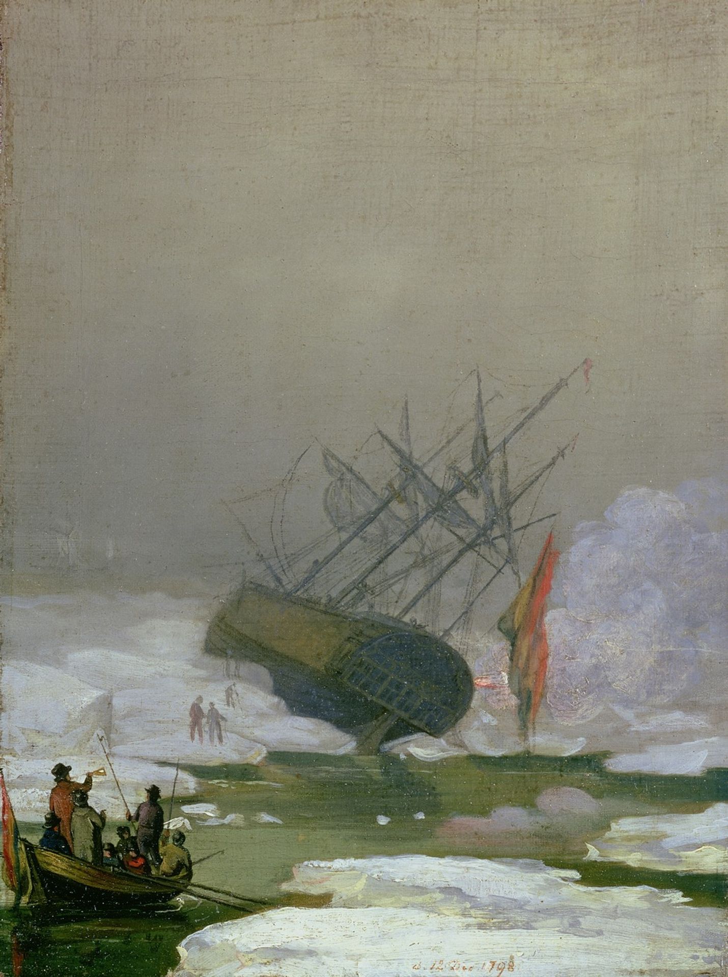 Ship in the Arctic Ocean by Caspar David Friedrich