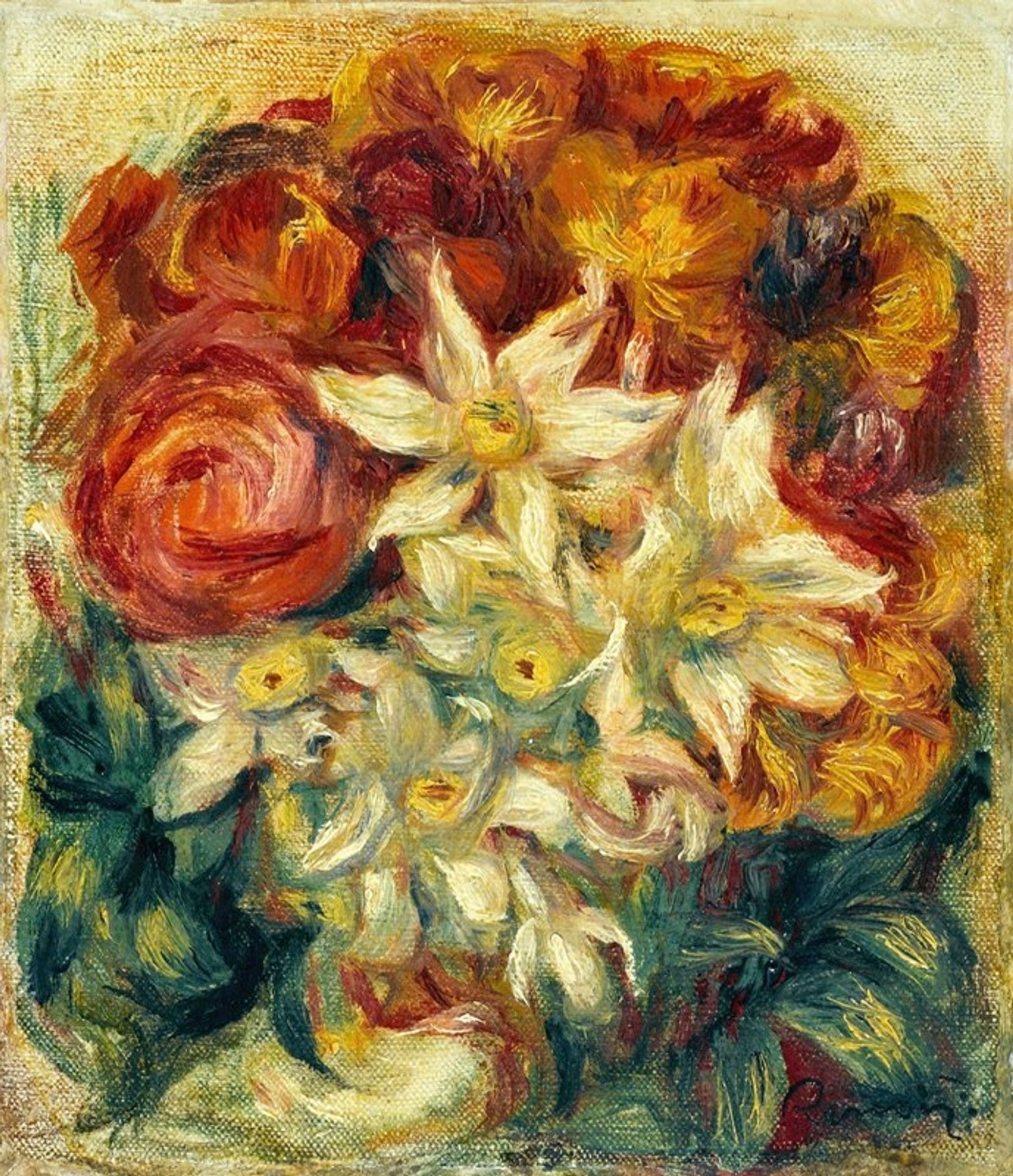 Bouquet de narcisses et de roses by Pierre-Auguste Renoir