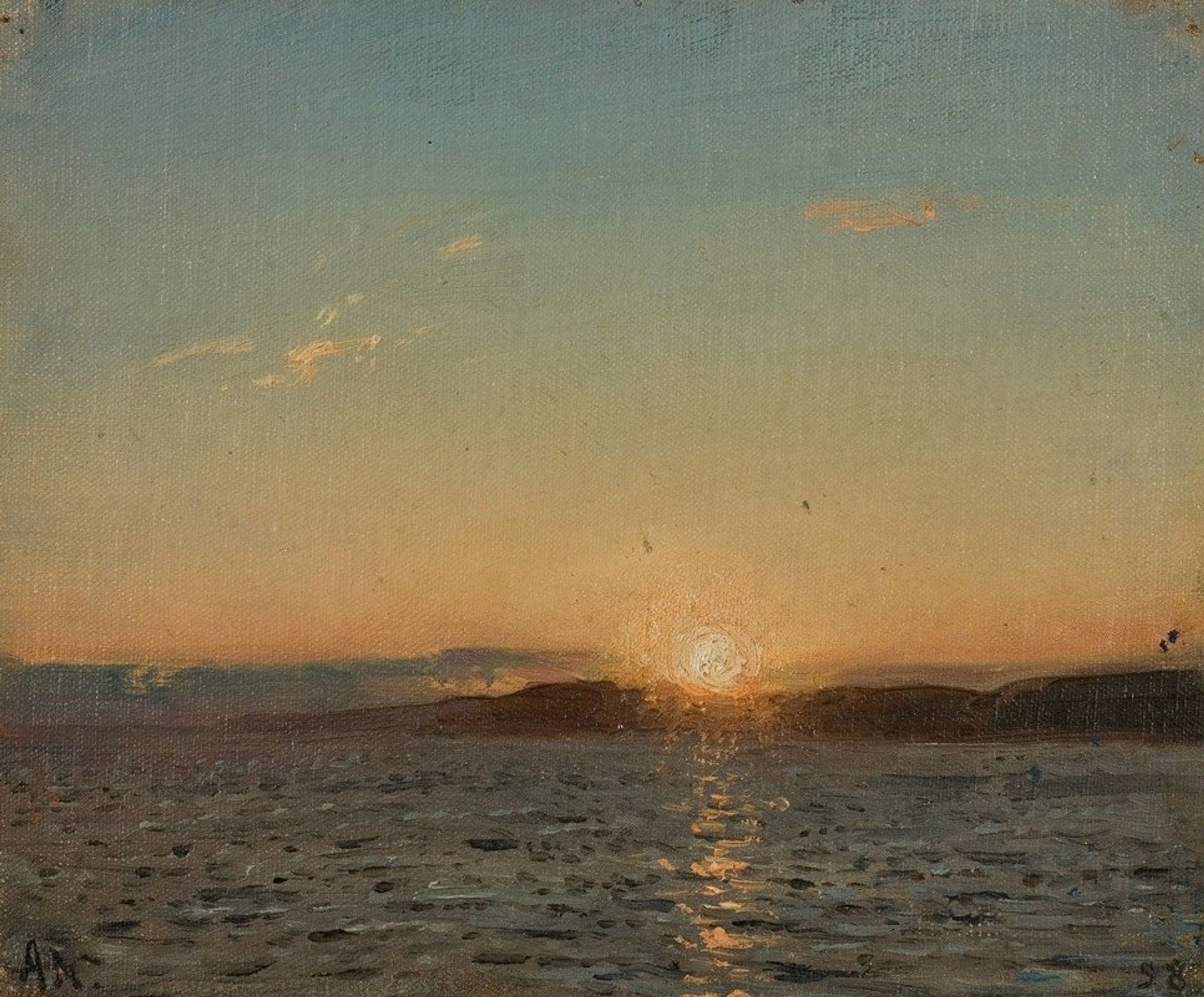 Aftensol, Hvaler by Amaldus Nielsen