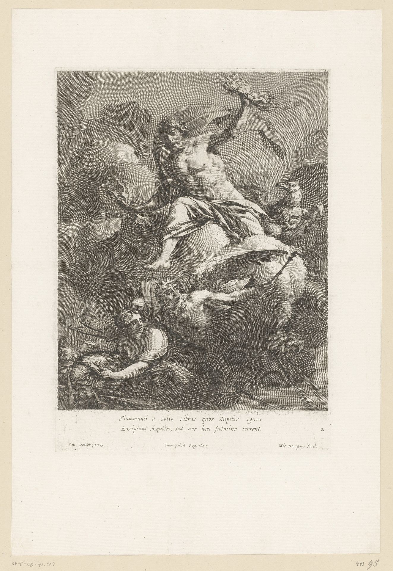 Jupiter met bliksemschichten by Michel Dorigny