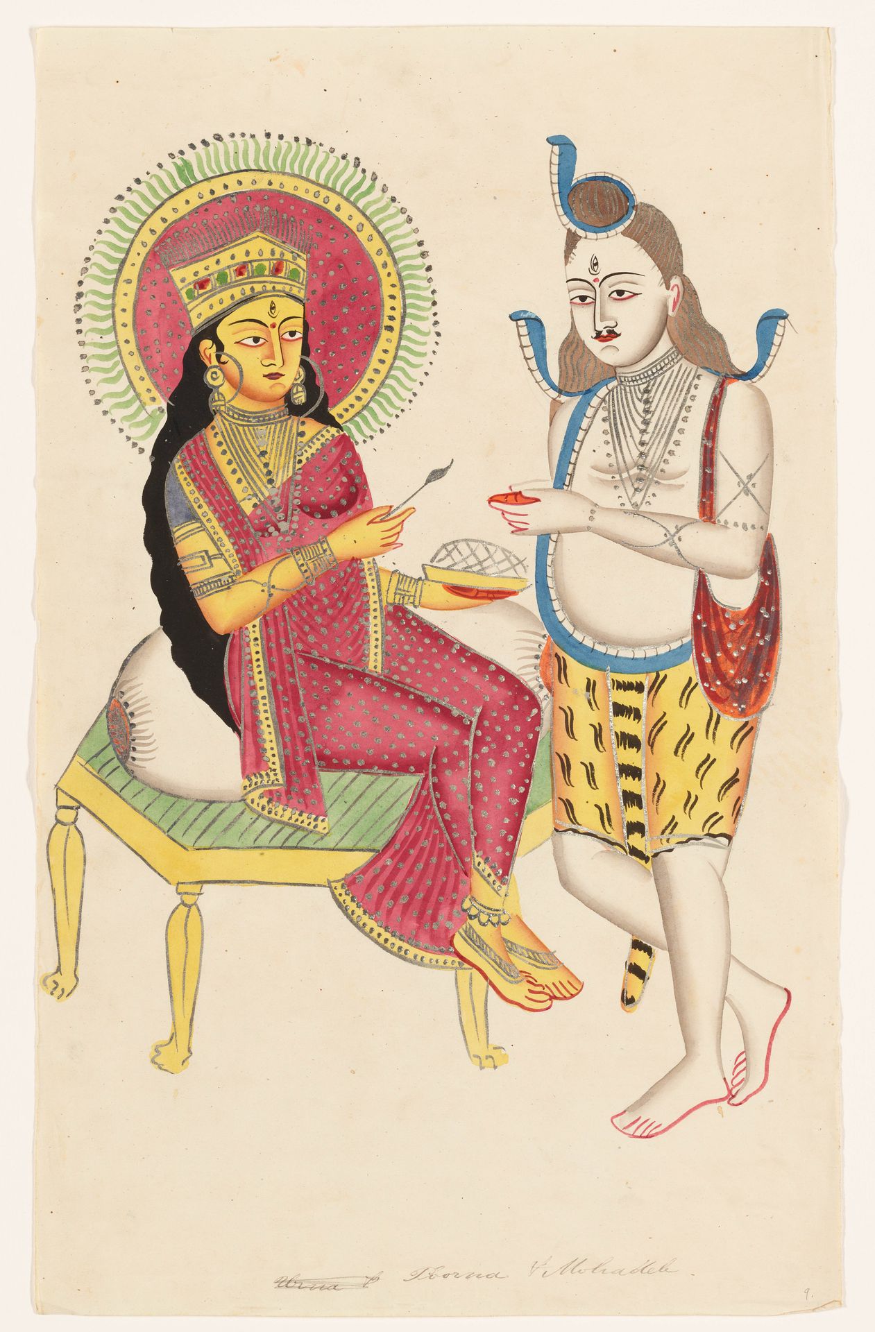Annapurna Giving Alms to Shiva by Anonymous