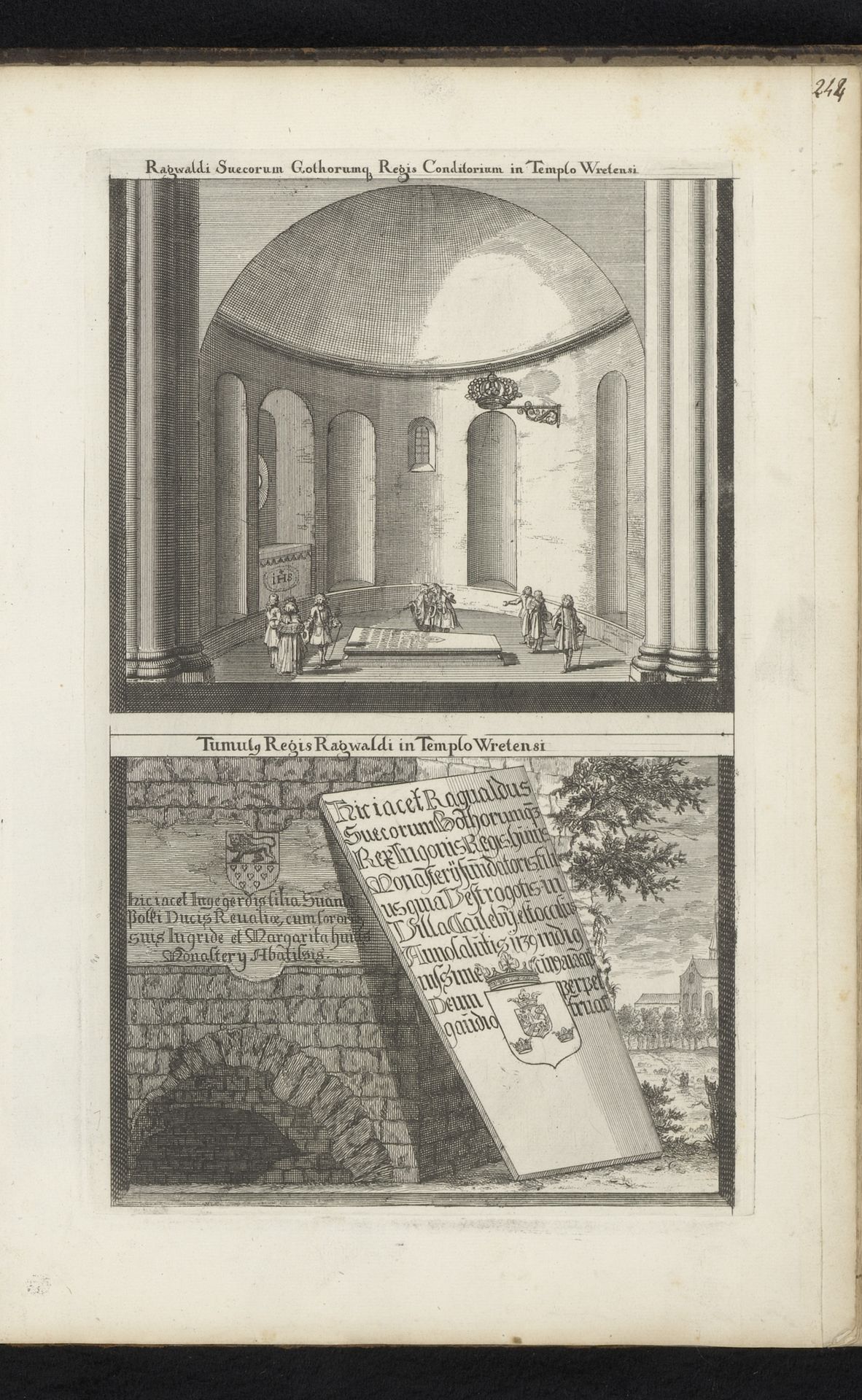 Kapel en grafsteen van Ragnvald Knaphövde in de Vreta kloosterkerk by Willem Swidde