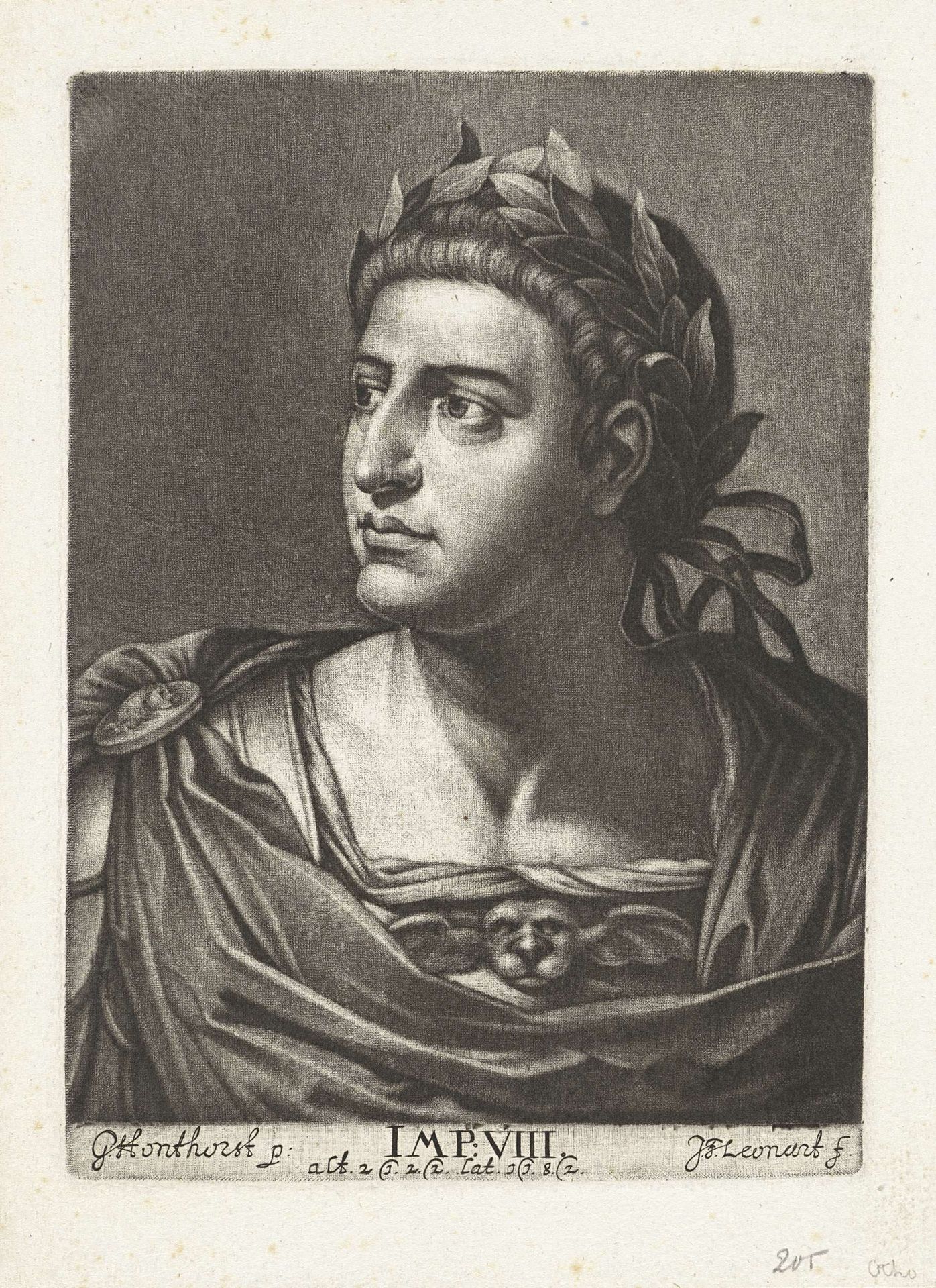 Portret van keizer Otho by Johann Friedrich Leonard
