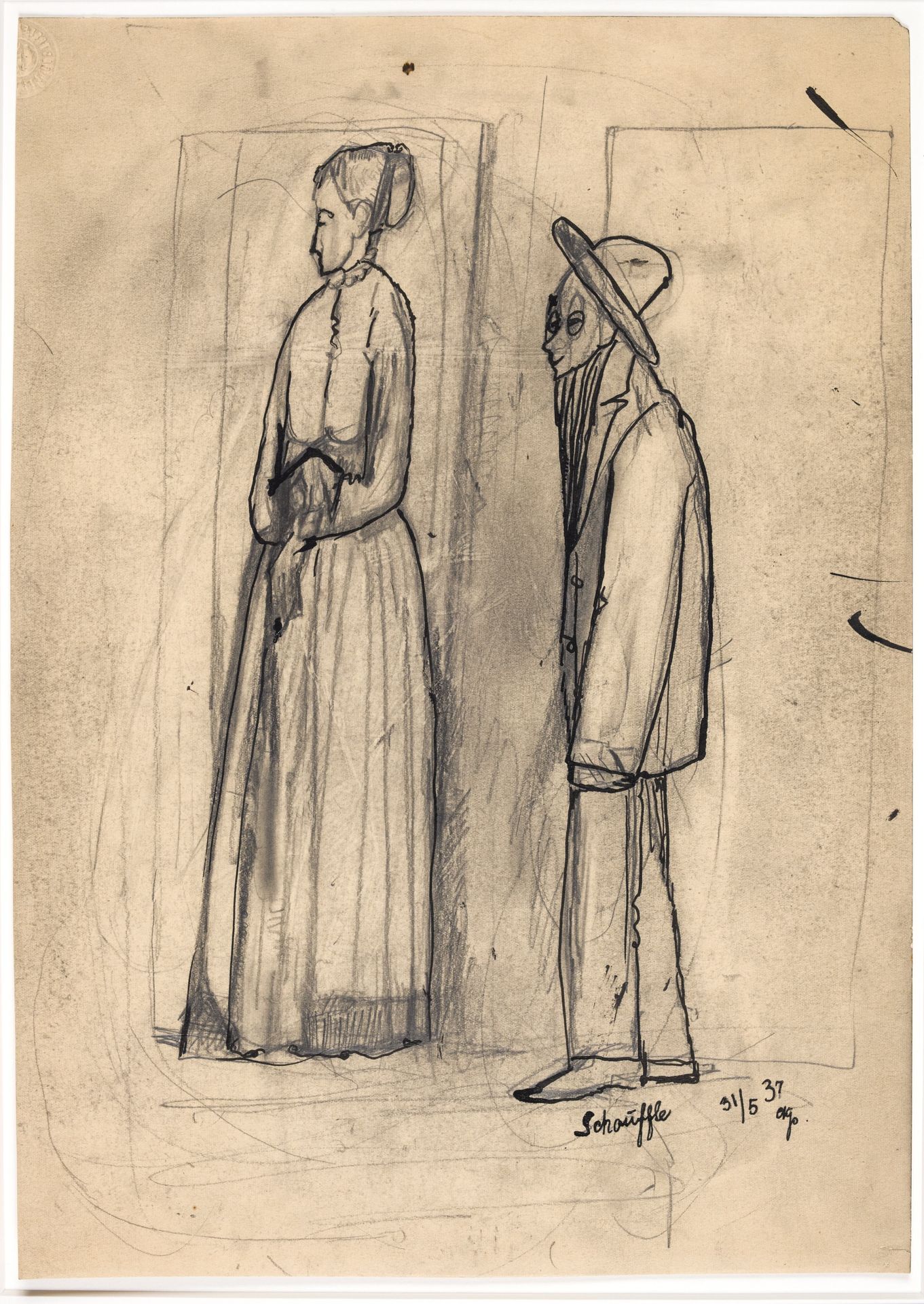 "En Mor med sin epileptiske Søn" by Christian Kongstad Petersen