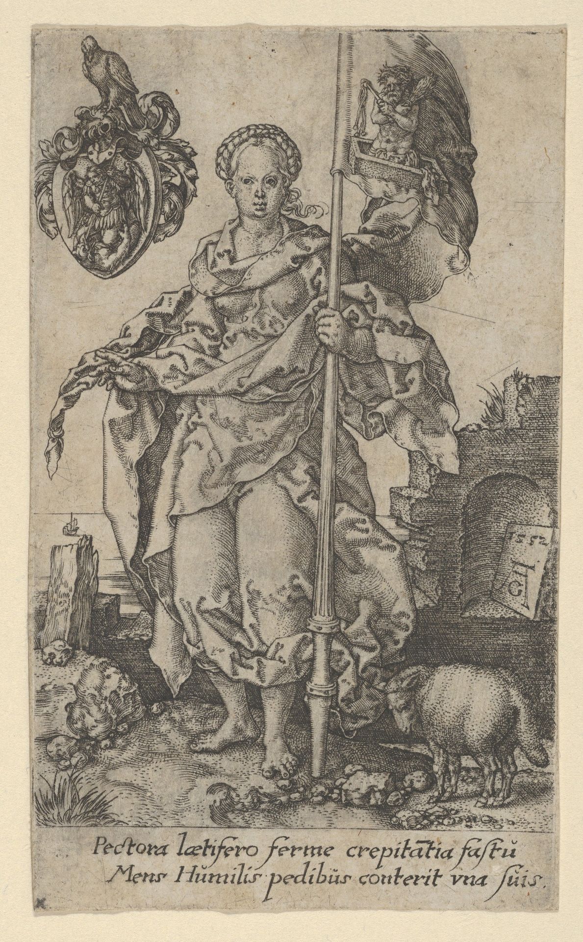 Modesty, from The Virtues by Heinrich Aldegrever
