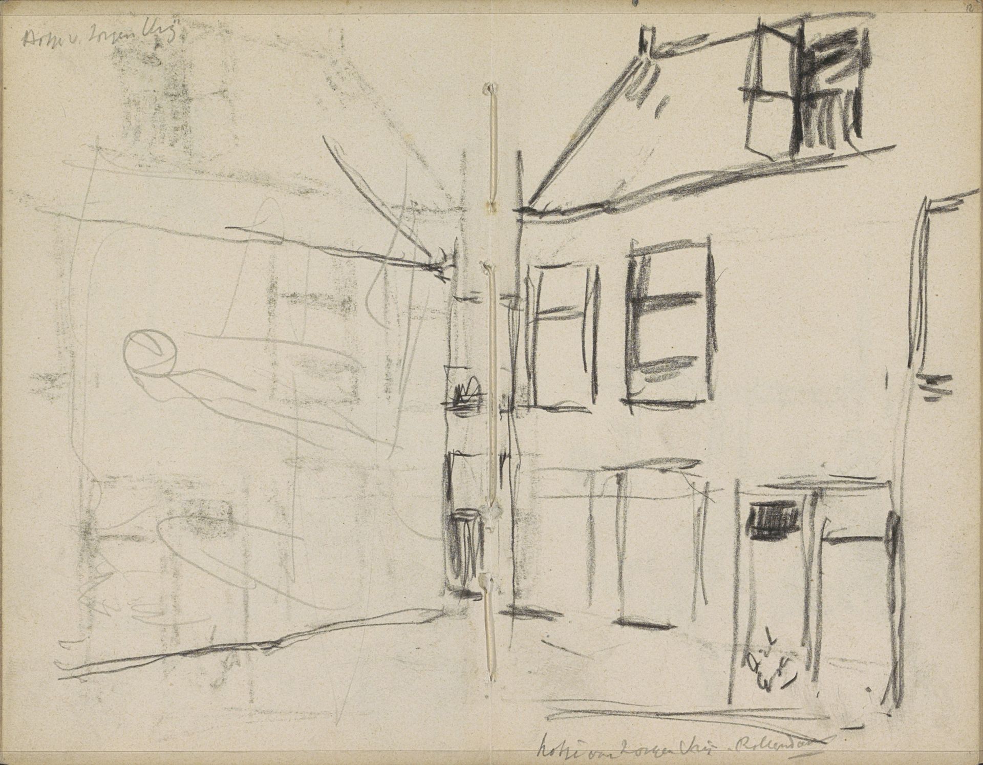 Gezicht op het Hofje Zorgen Vrij te Rotterdam by George Hendrik Breitner