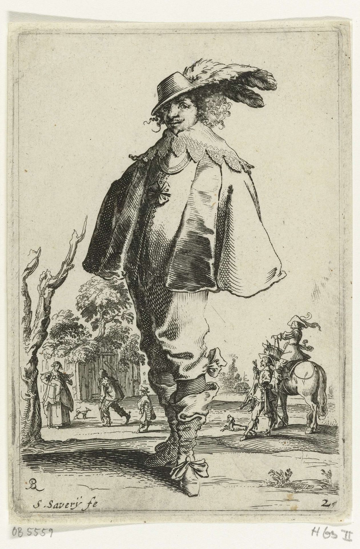 Staande cavalier by Salomon Savery