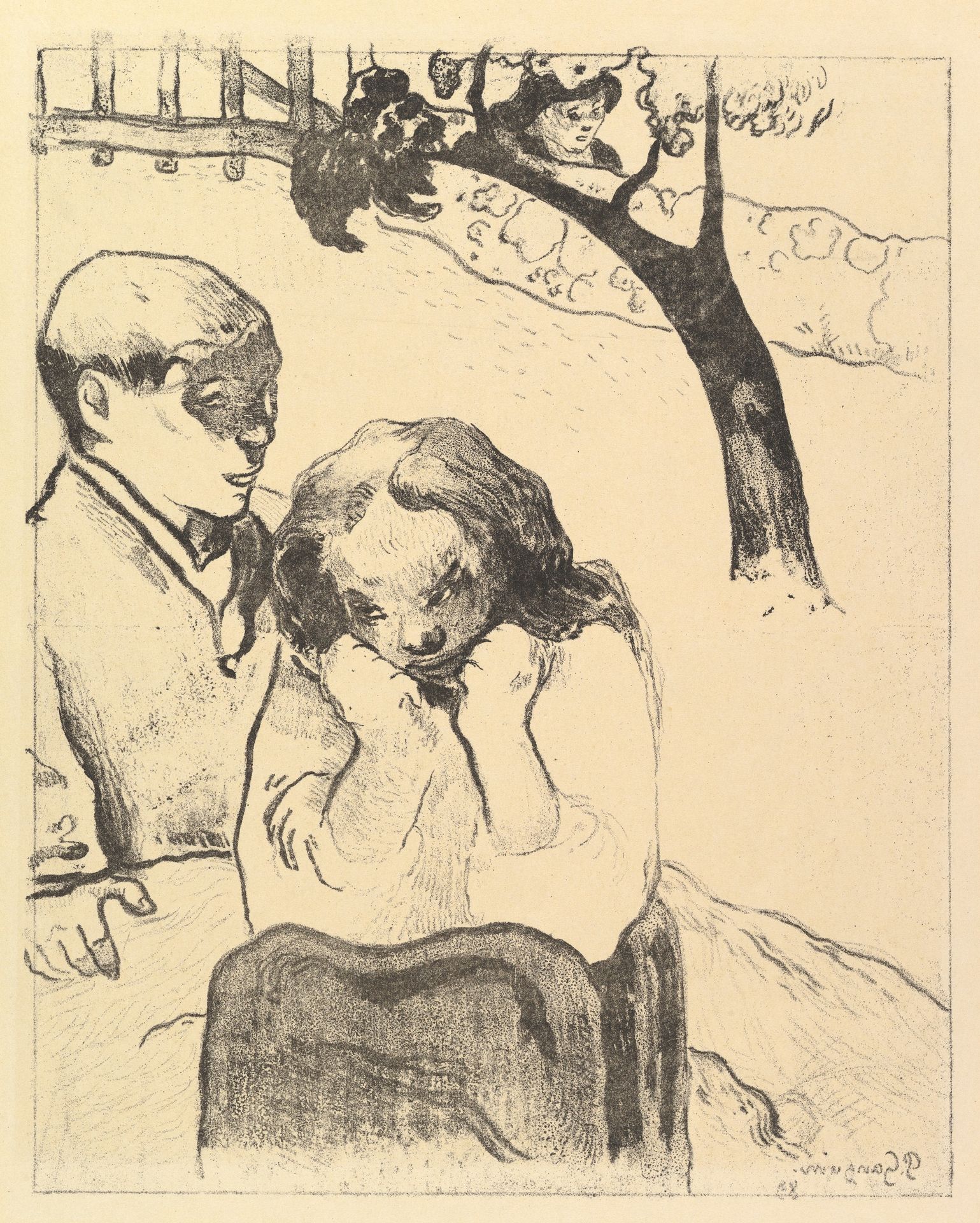 Human Misery, from the Volpini Suite: Dessins lithographiques by Paul Gauguin