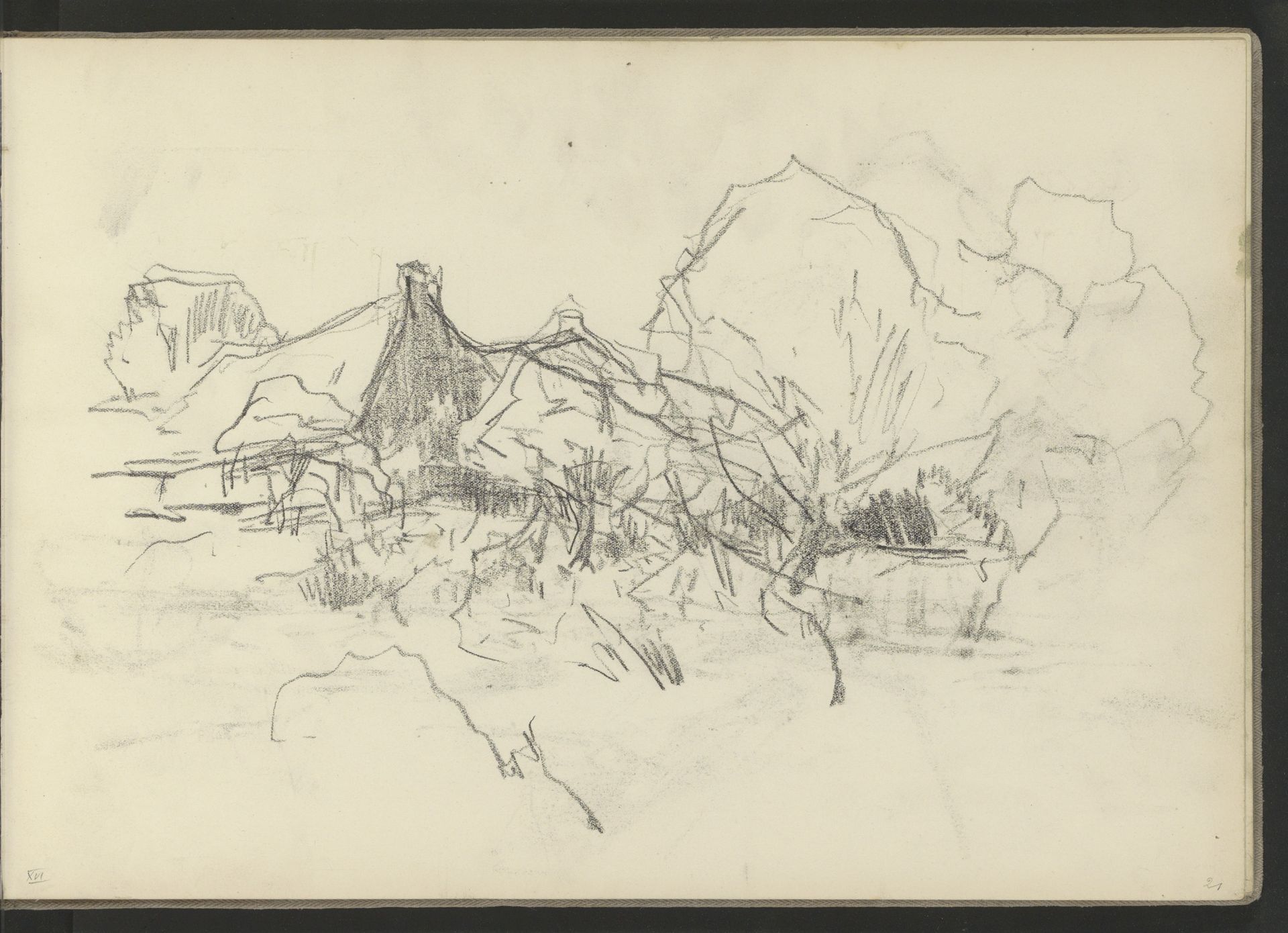 Huizen tussen de bomen by Egbert Rubertus Derk Schaap