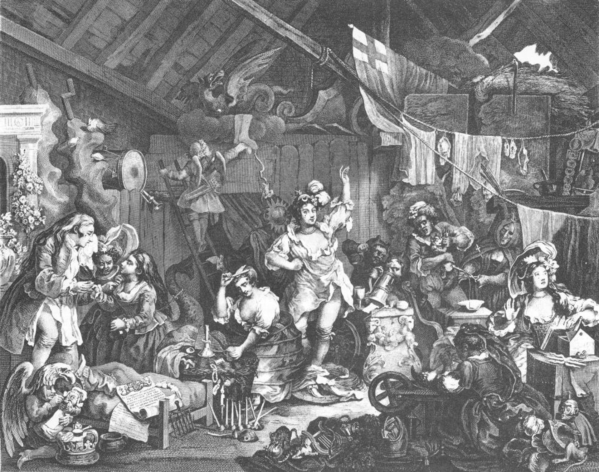 Strolling Actresses Dressing in Barn by William Hogarth