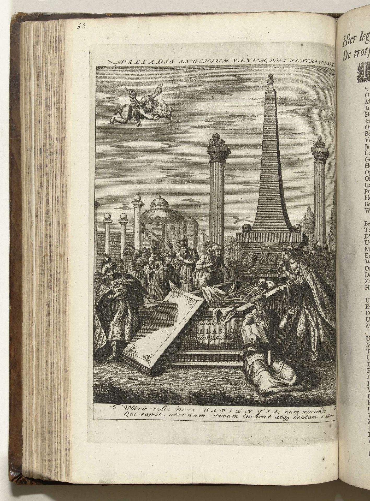 Het geopende graf van Pallas, ca. 1707-1708 by Carel Allard