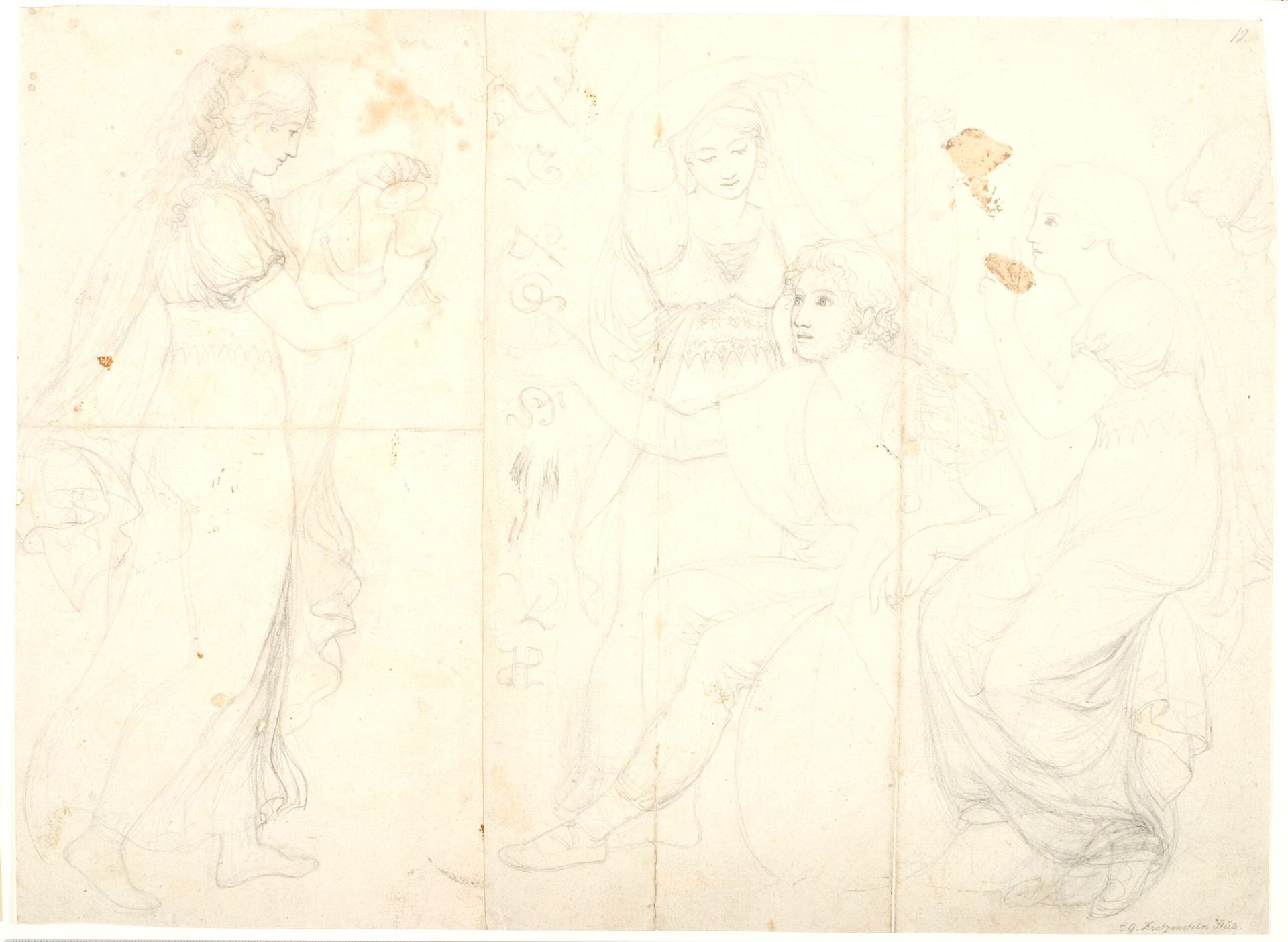 Hother og Valkyrierne by C.G. Kratzenstein Stub