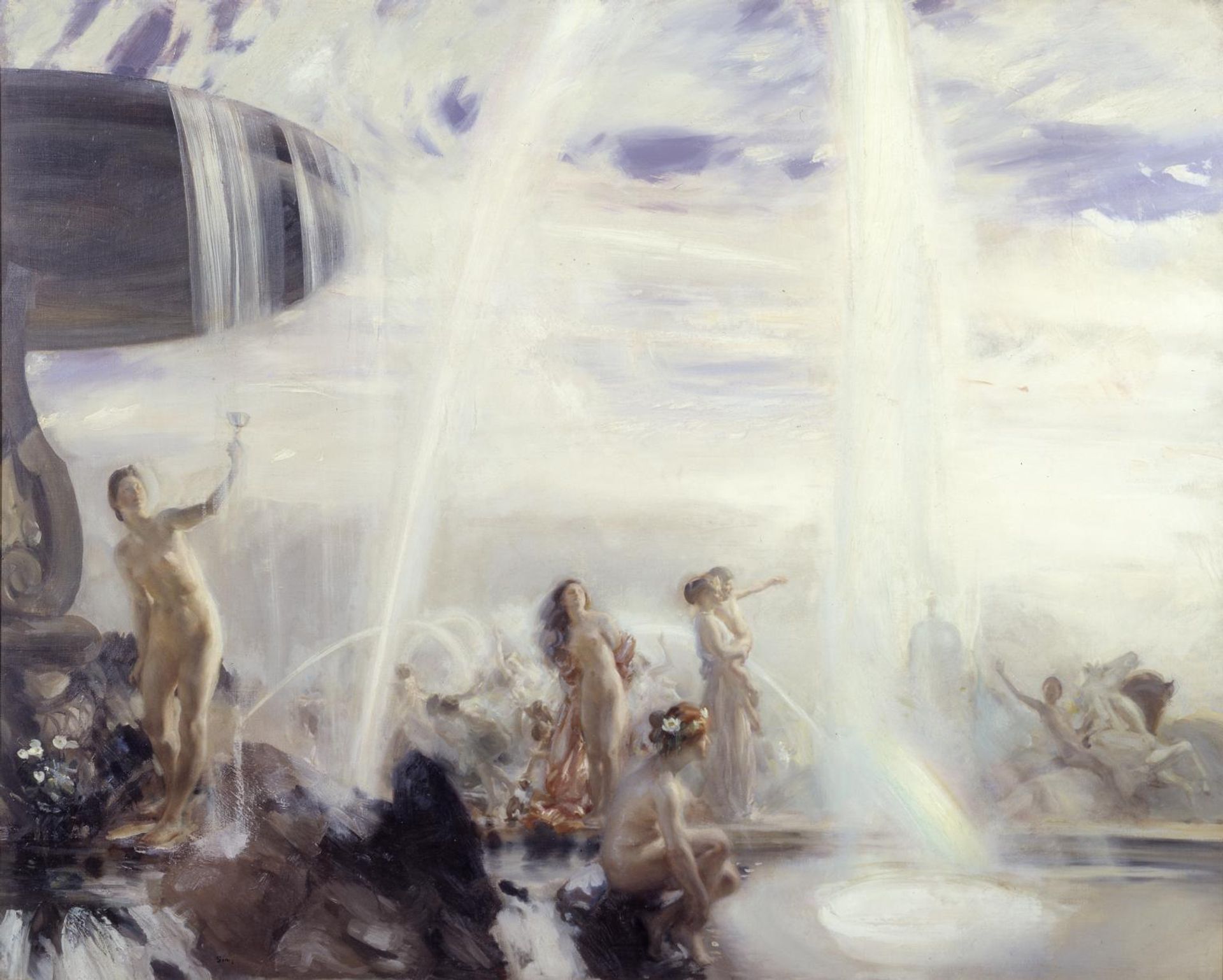 The Fountain by  Charles Sims