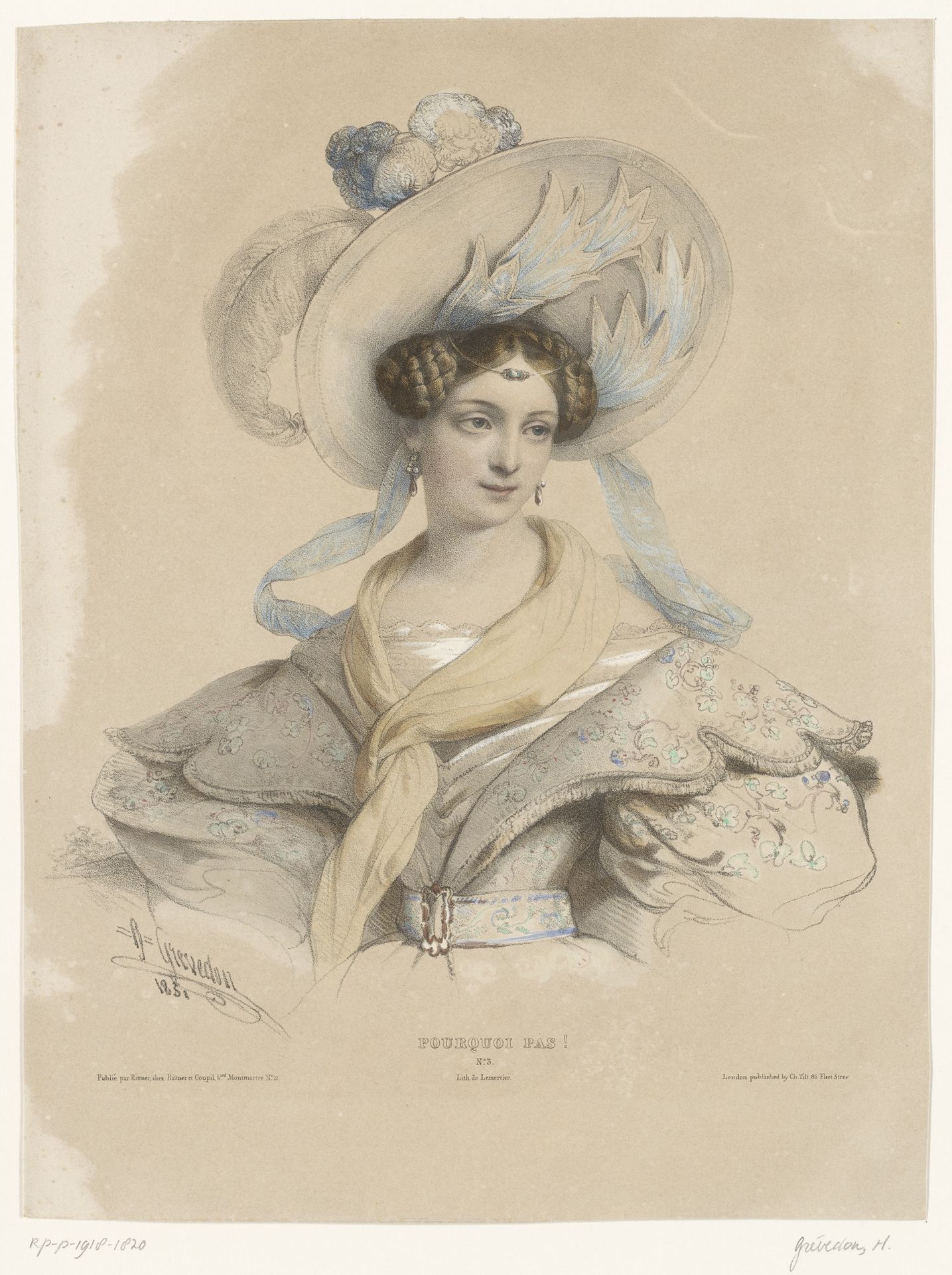 Jonge vrouw met toegeeflijke gedachten by Henri Grevedon