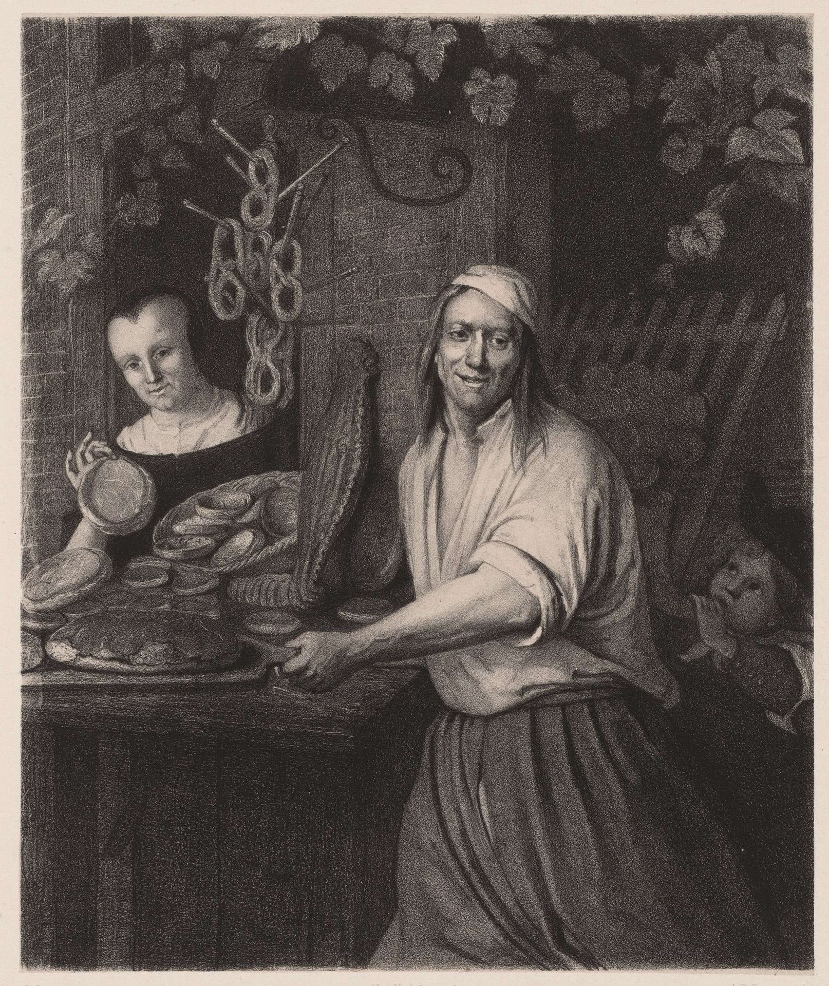 Bakker Arent Oostwaard en zijn vrouw Catharina Keizerswaard by Anthony Cornelis Cramer