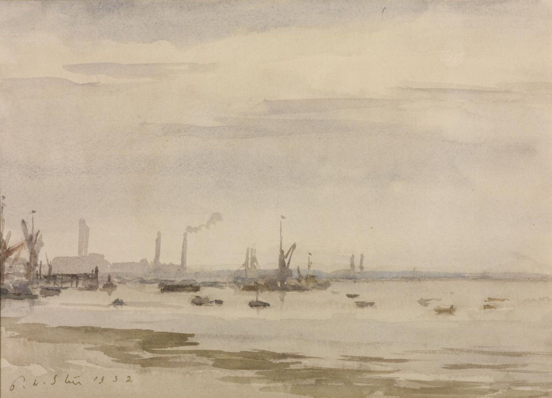 Low Tide, Greenhithe by  Philip Wilson Steer