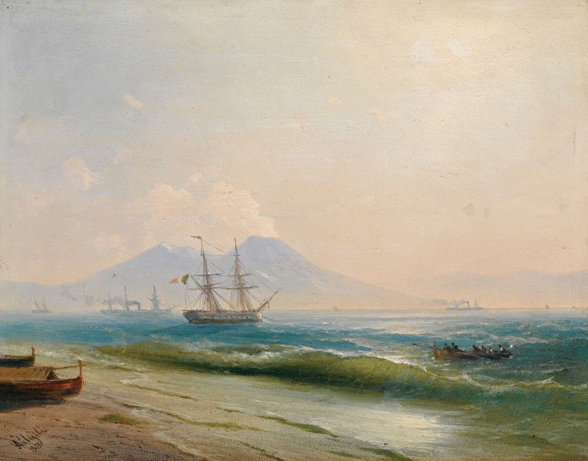 View Of  Mount Vesuvius by Ivan Konstantinovich Aivazovsky