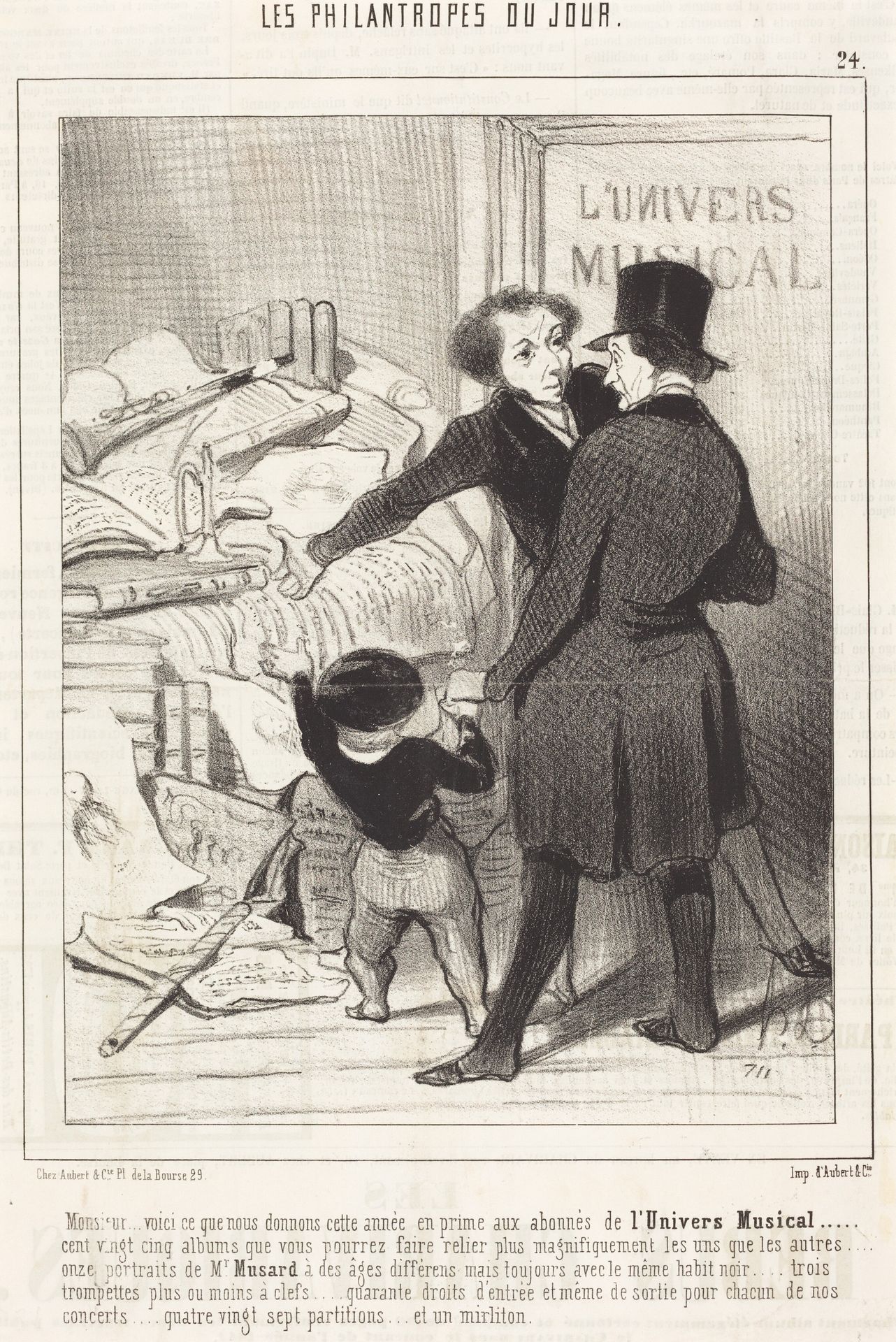Monsieur... voici ce que nous donnons... en prime... by Honoré Daumier
