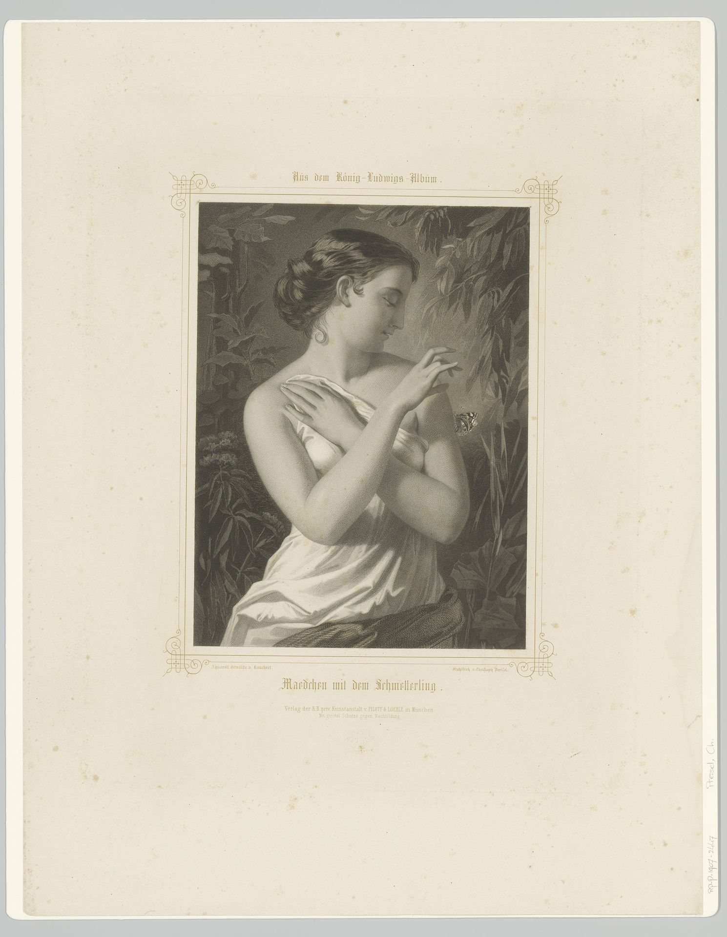 Meisje met een vlinder by Christoph Preisel