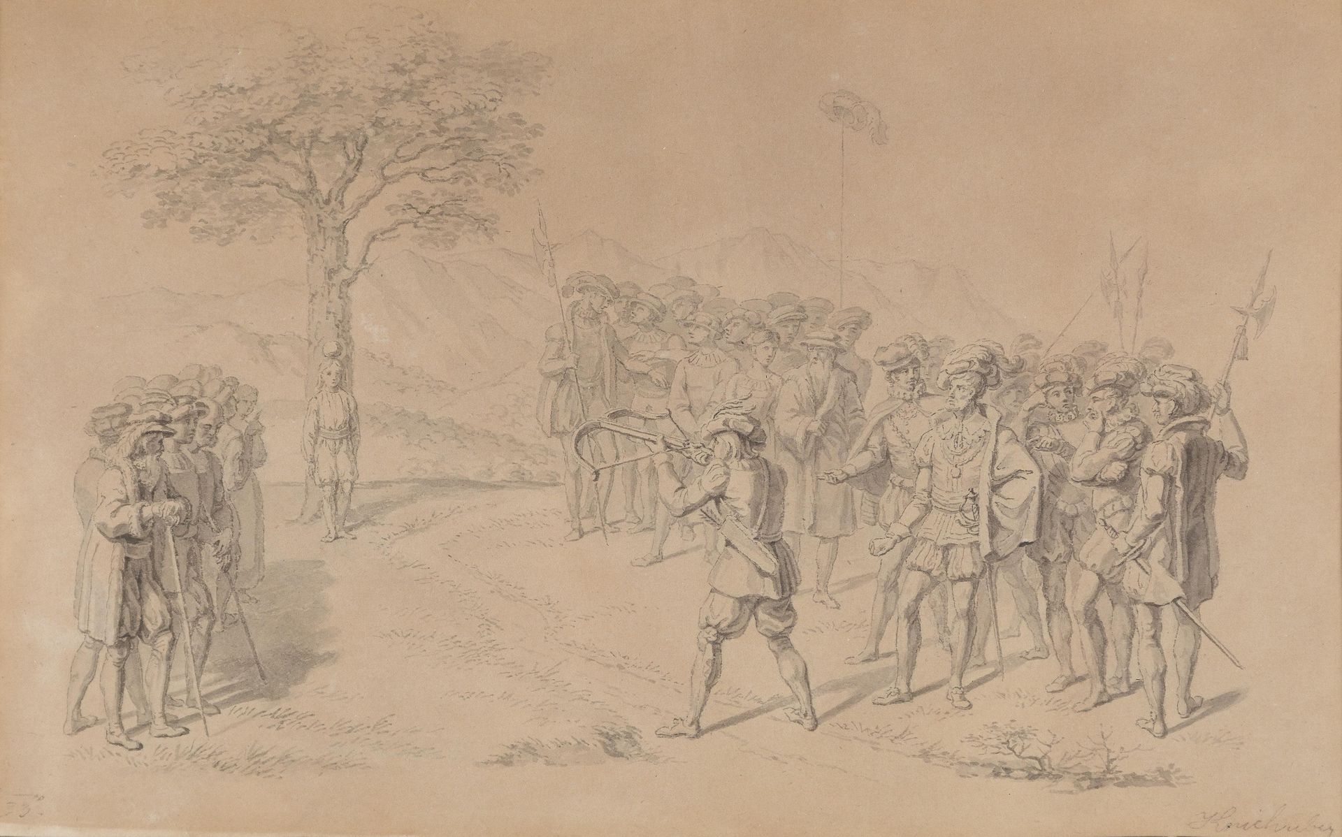Scene from Wilhelm Tell by Josef Kriehuber