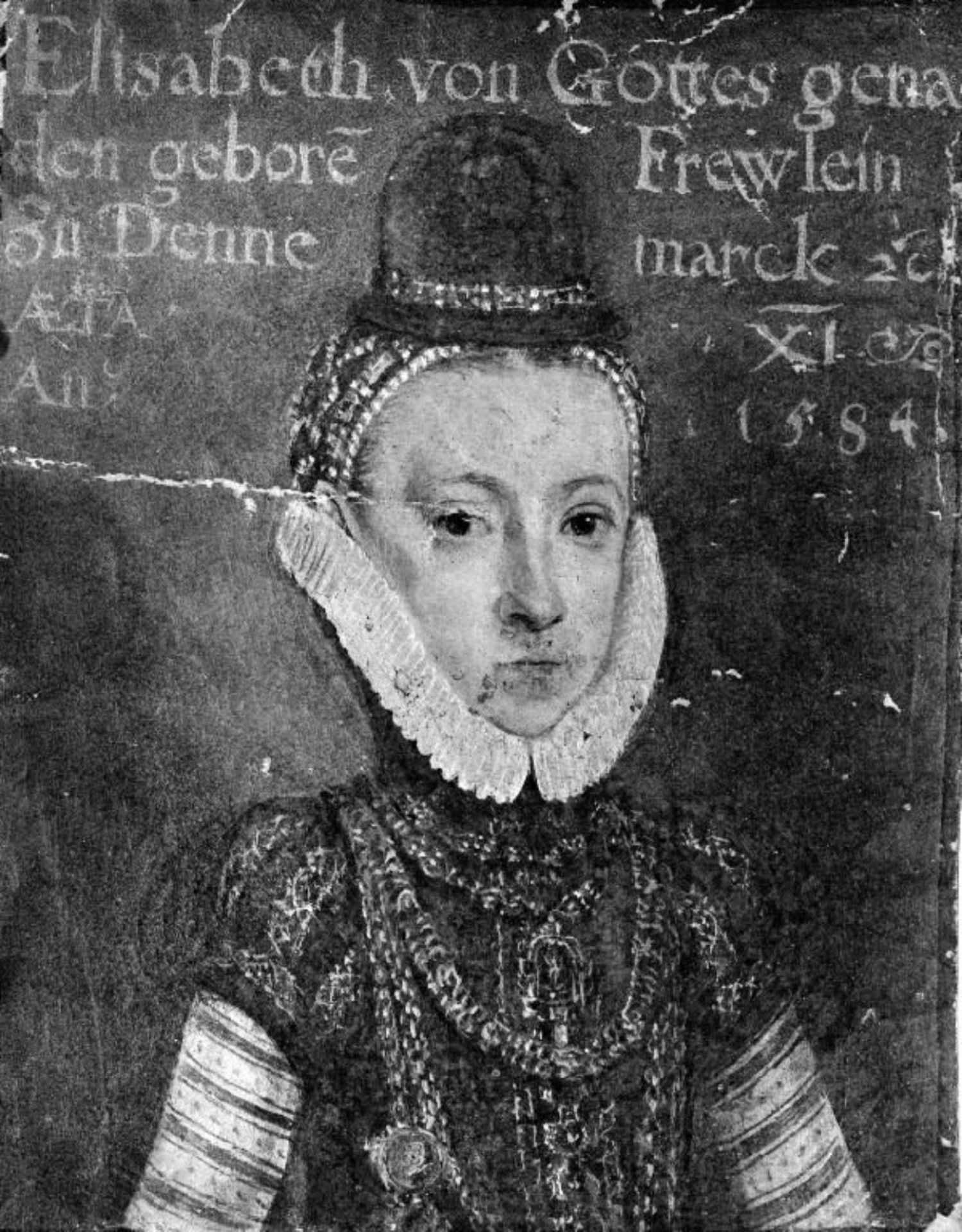 Portræt af Frederik II's datter Elisabeth by Hans Knieper