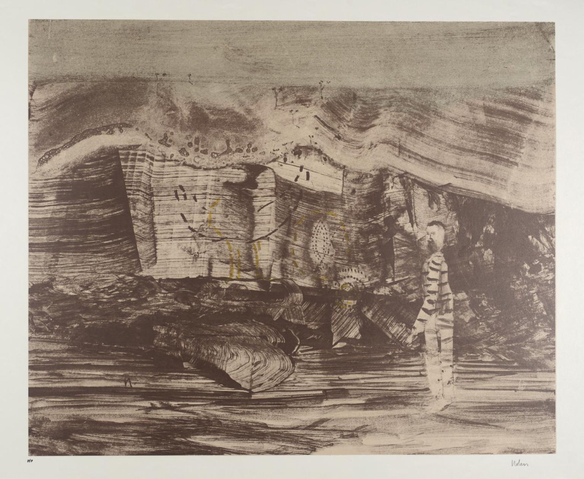 Convict and Cave by  Sir Sidney Nolan