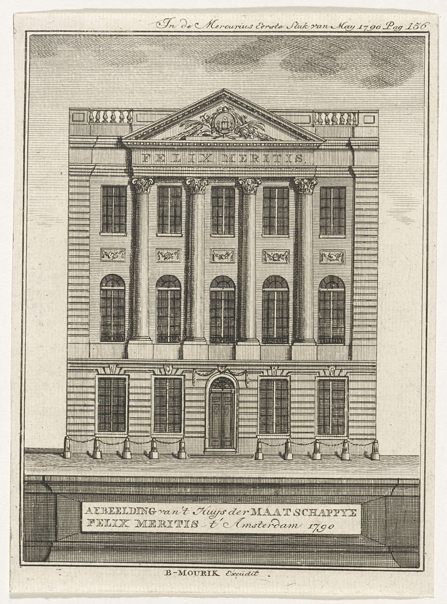 Gevel van Felix Meritis, 1790 by Anonymous