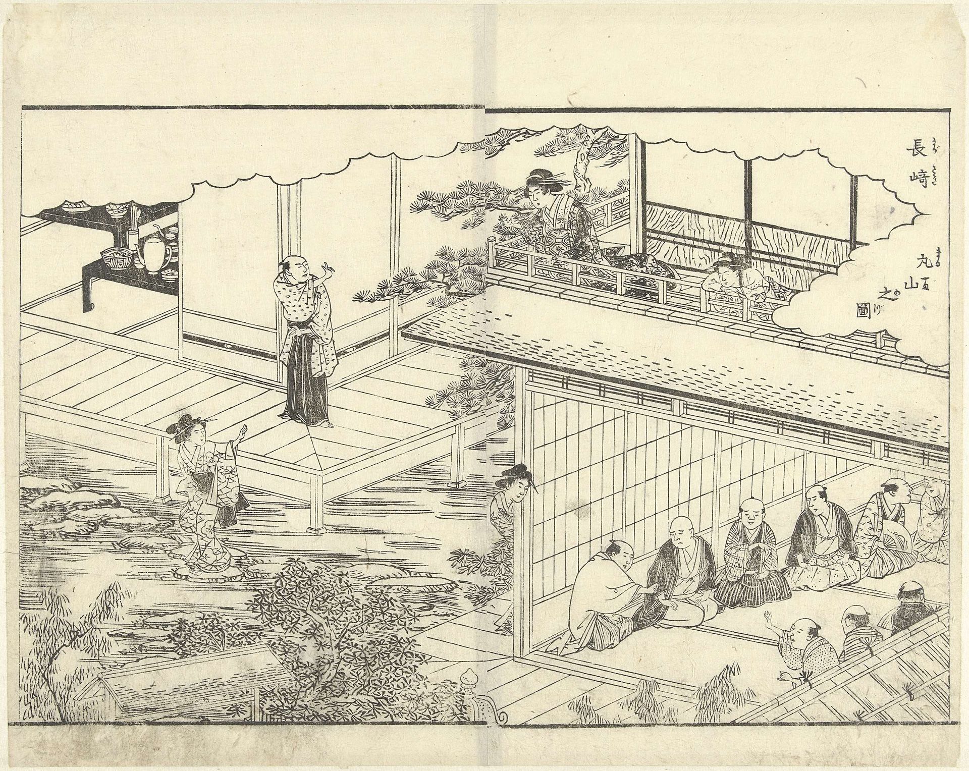 Maruyama in Nagasaki by Katsukawa Shuntei