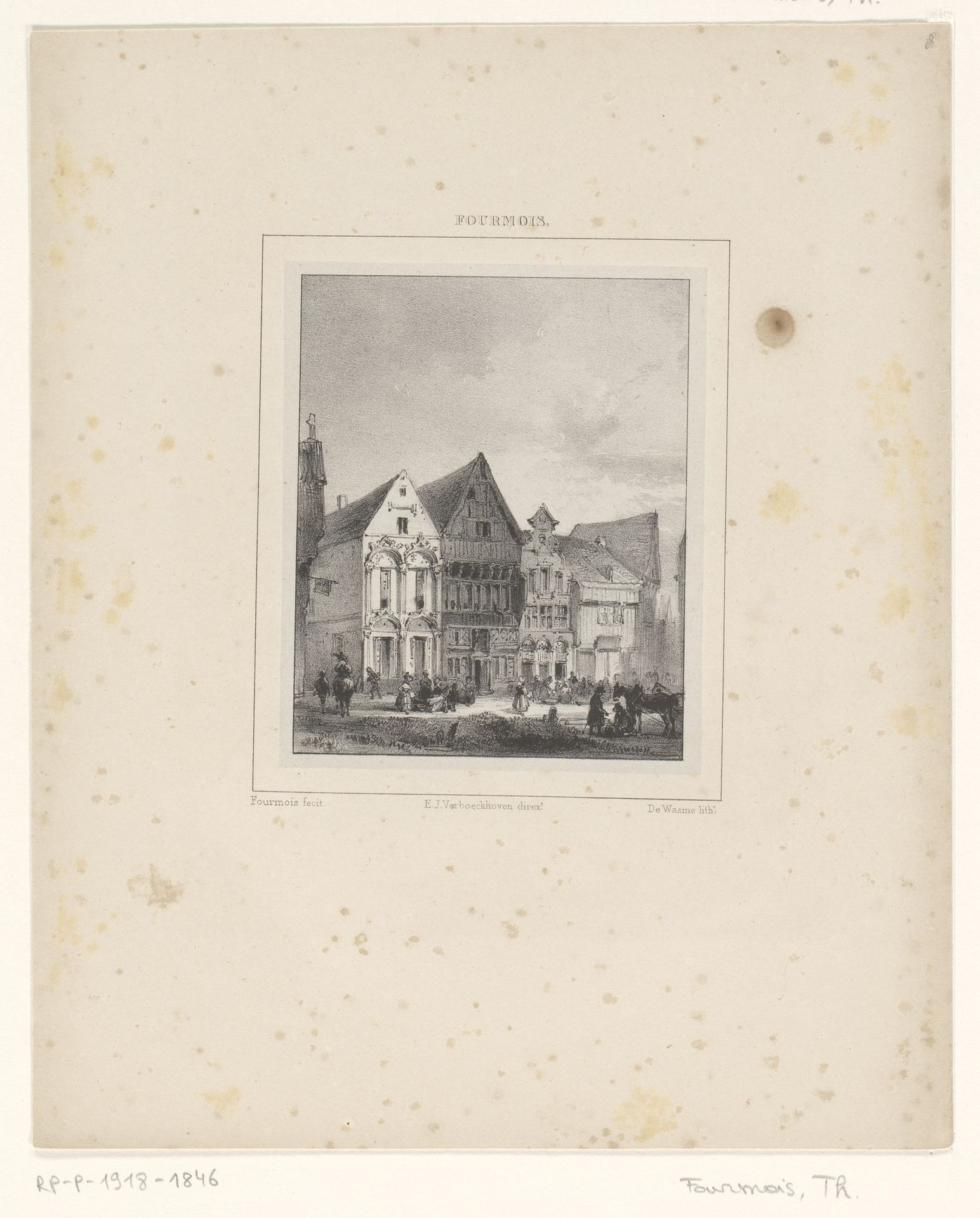 Stadsgezicht by Théodore Fourmois