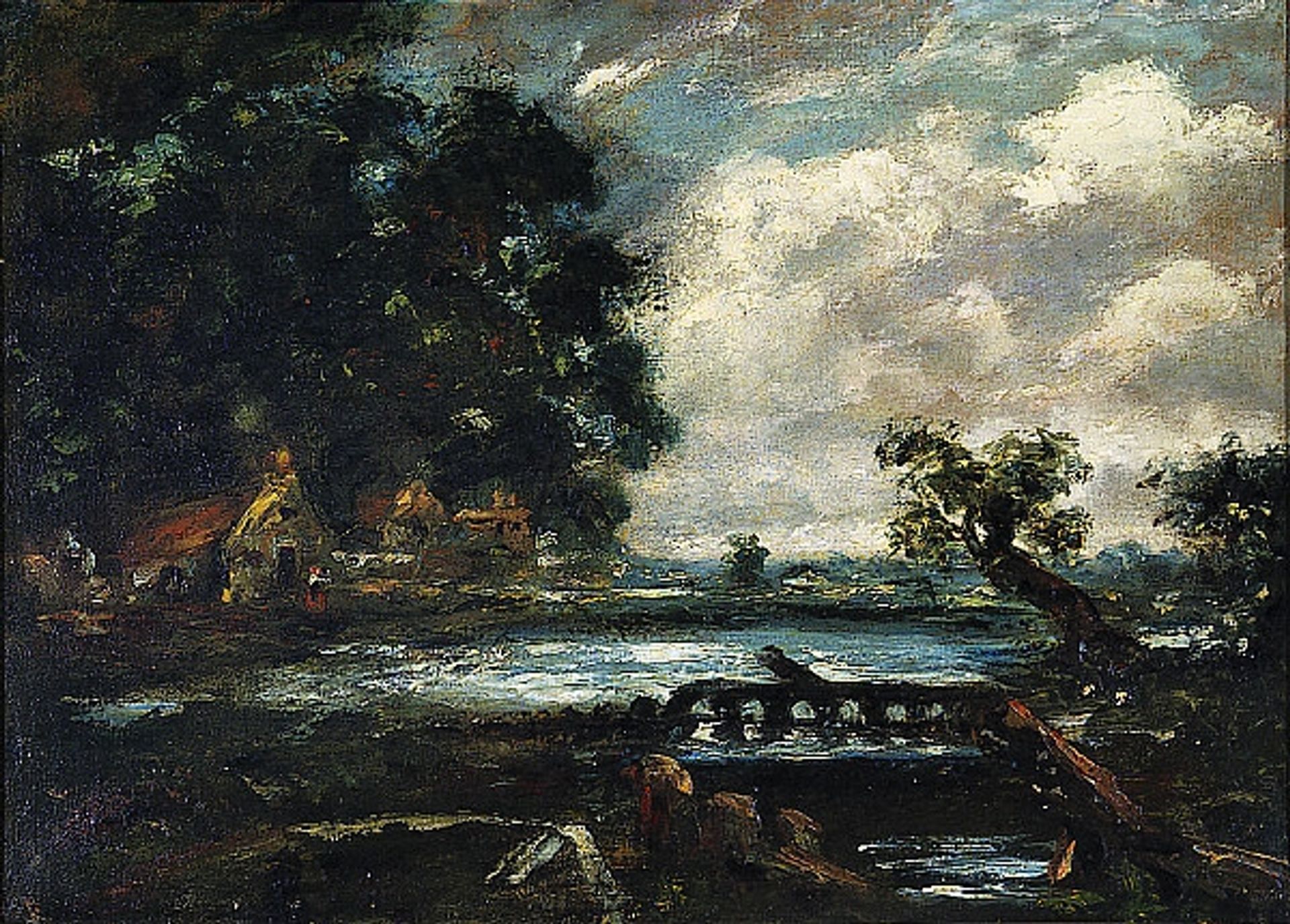 Study for The Leaping Horse (View on the Stour) by John Constable