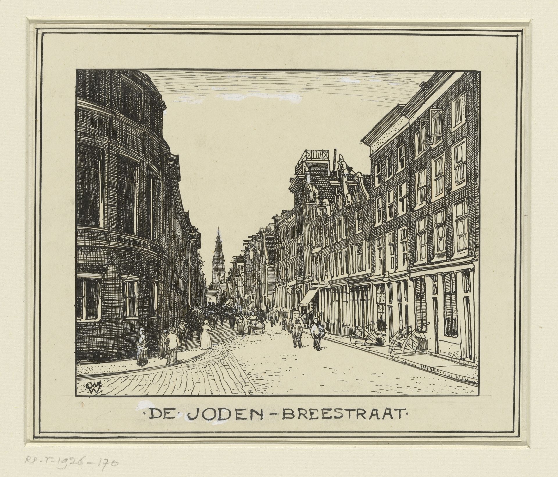 De Joden Breestraat te Amsterdam by Willem Wenckebach