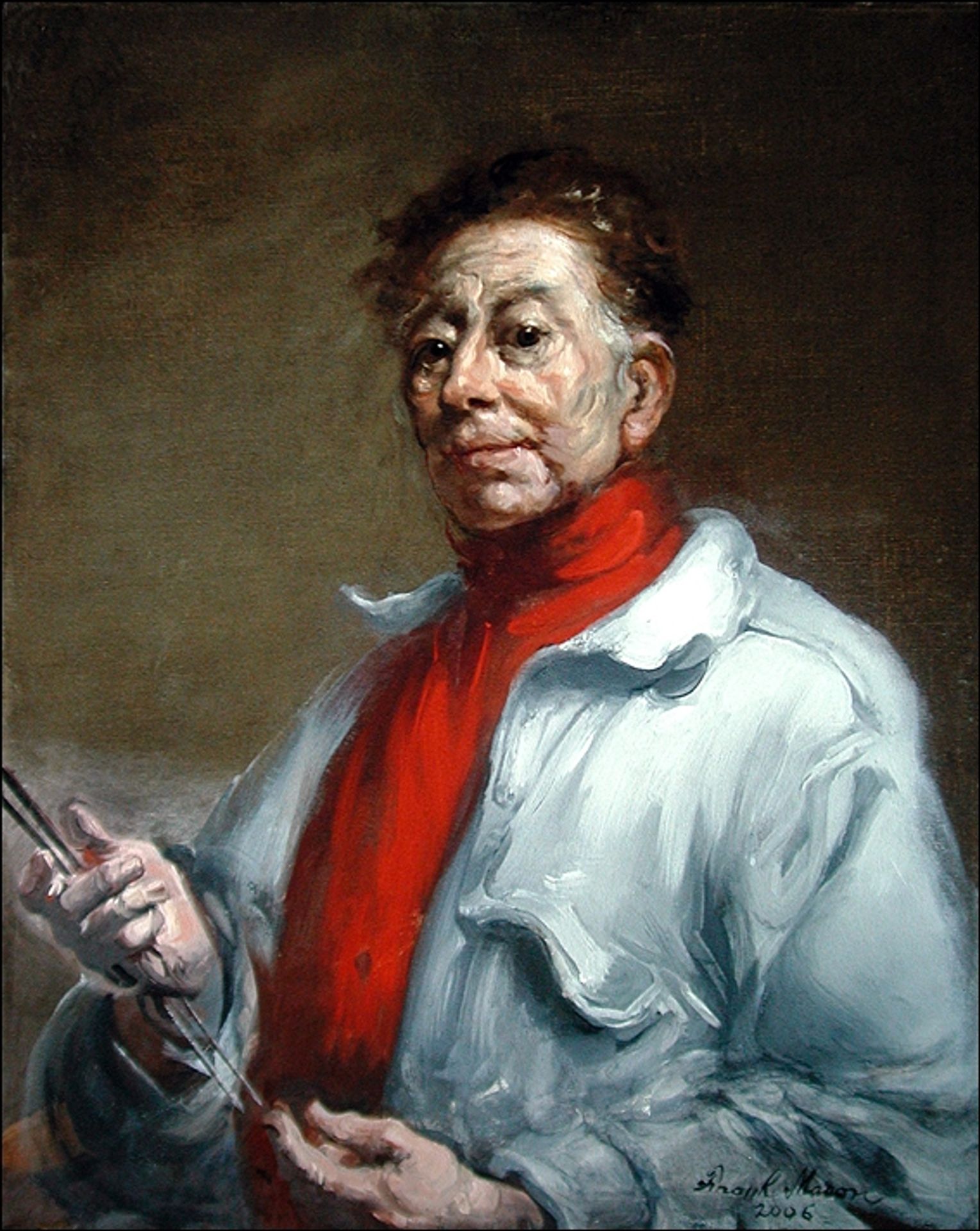 Elf Portrait in Red Shirt by Frank Mason