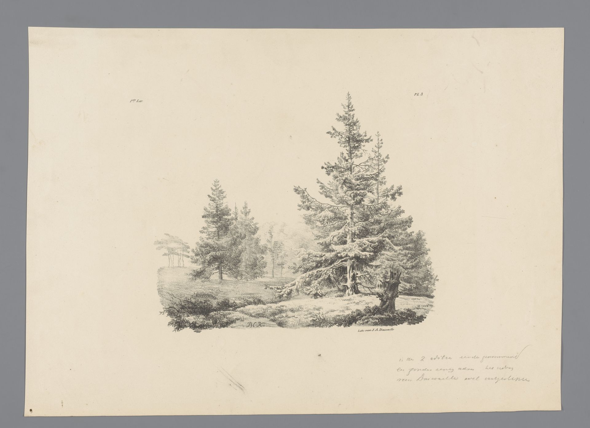 Landschap met dennenbomen by Barend Cornelis Koekkoek