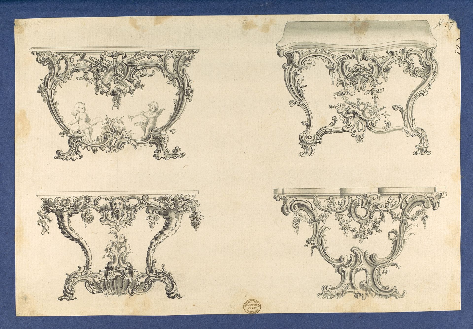 Frames for Marble Slabs, in Chippendale Drawings, Vol. I by Thomas Chippendale