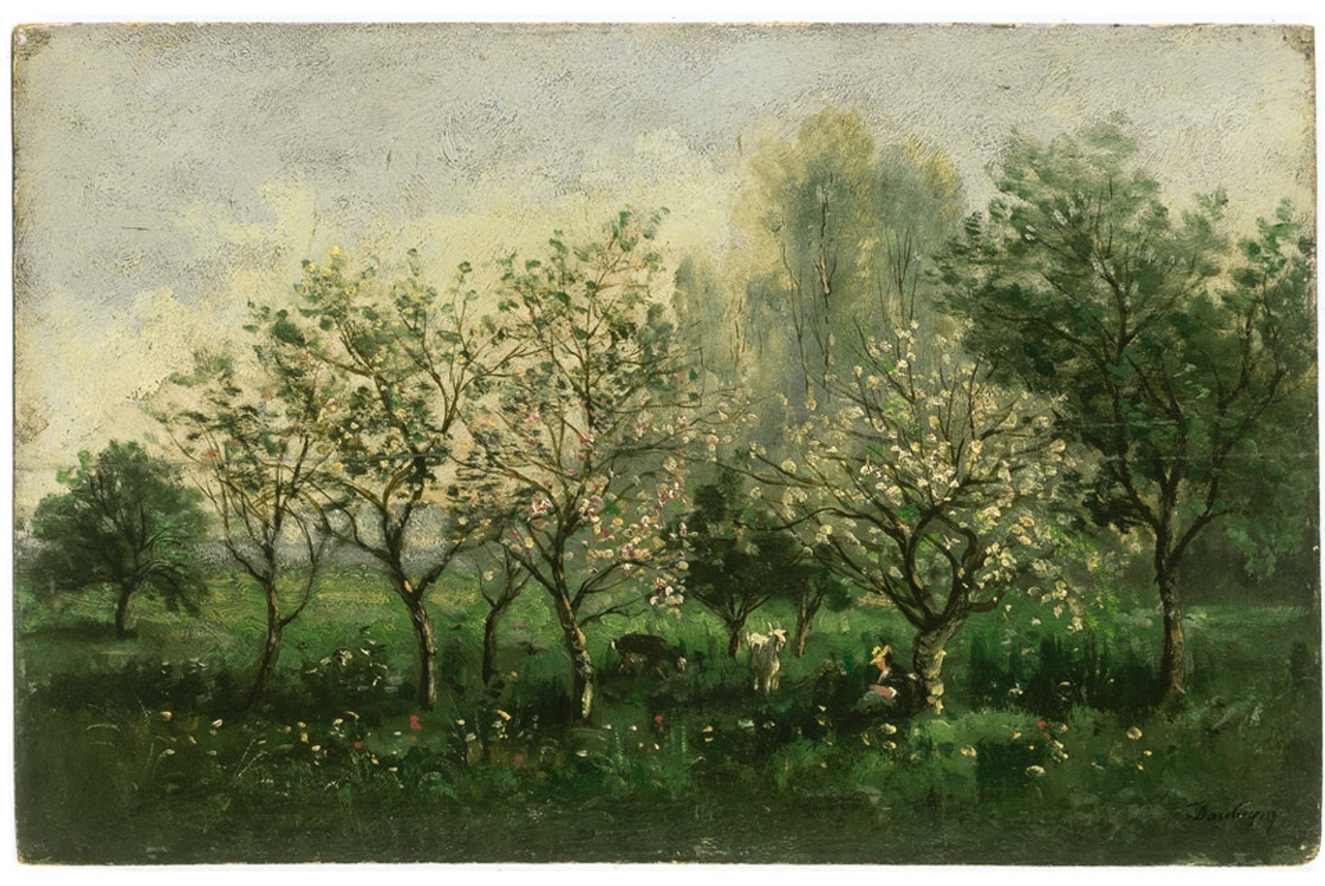 Apple Trees in Blossom by Charles François Daubigny