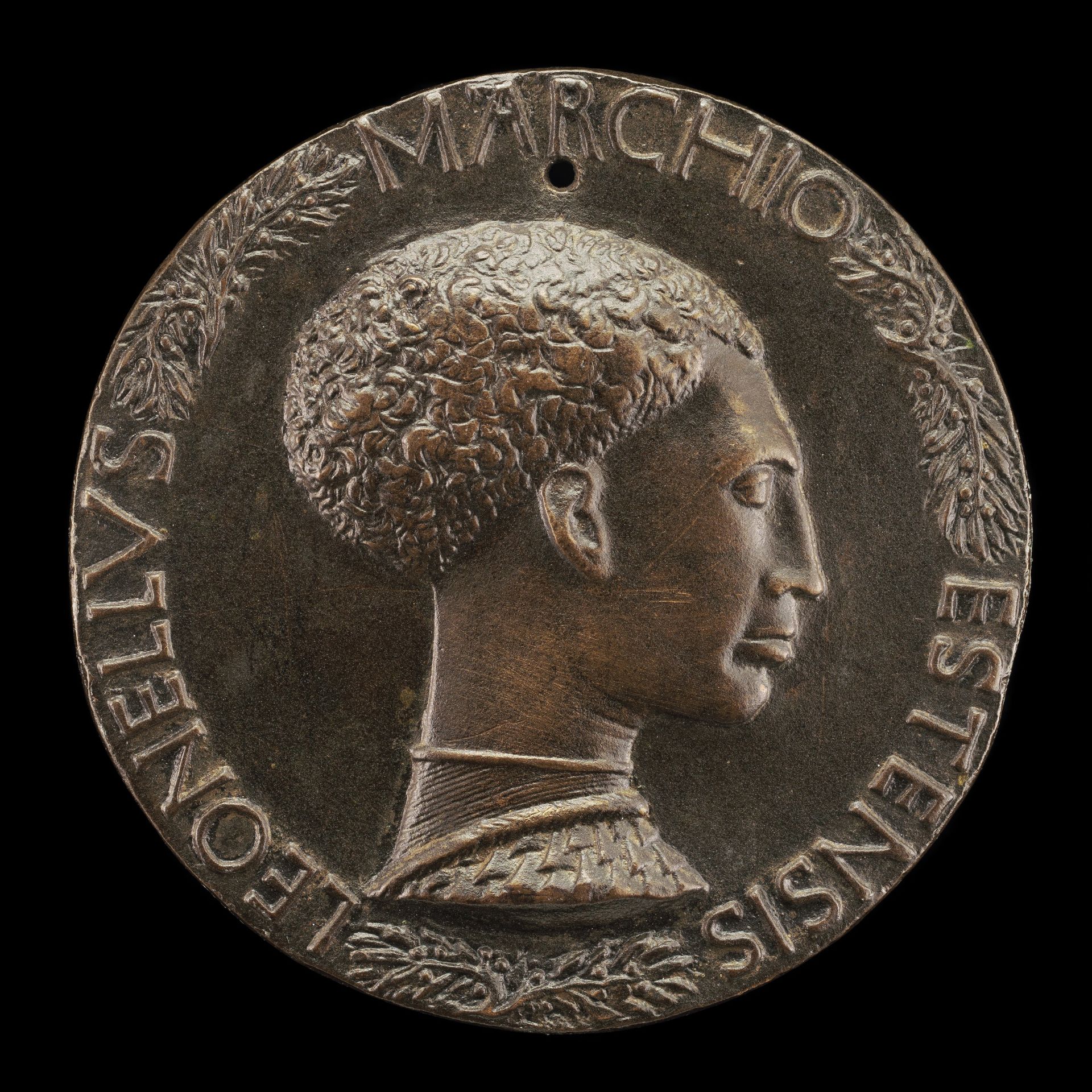 Leonello d'Este, 1407-1450, Marquess of Ferrara 1441 [obverse] by Pisanello