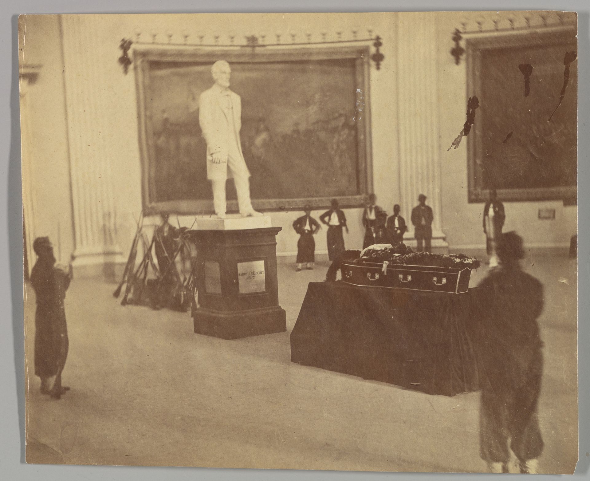 [Thaddeus Stevens Lying in State in the Rotunda of the Capitol at Washington] by Alexander Gardner