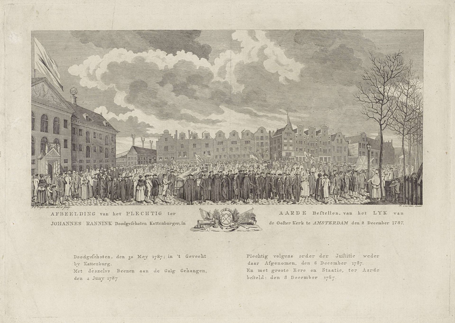 Begrafenis van Johannes Rannink, 1747 by Jan Gerritsz. Visser