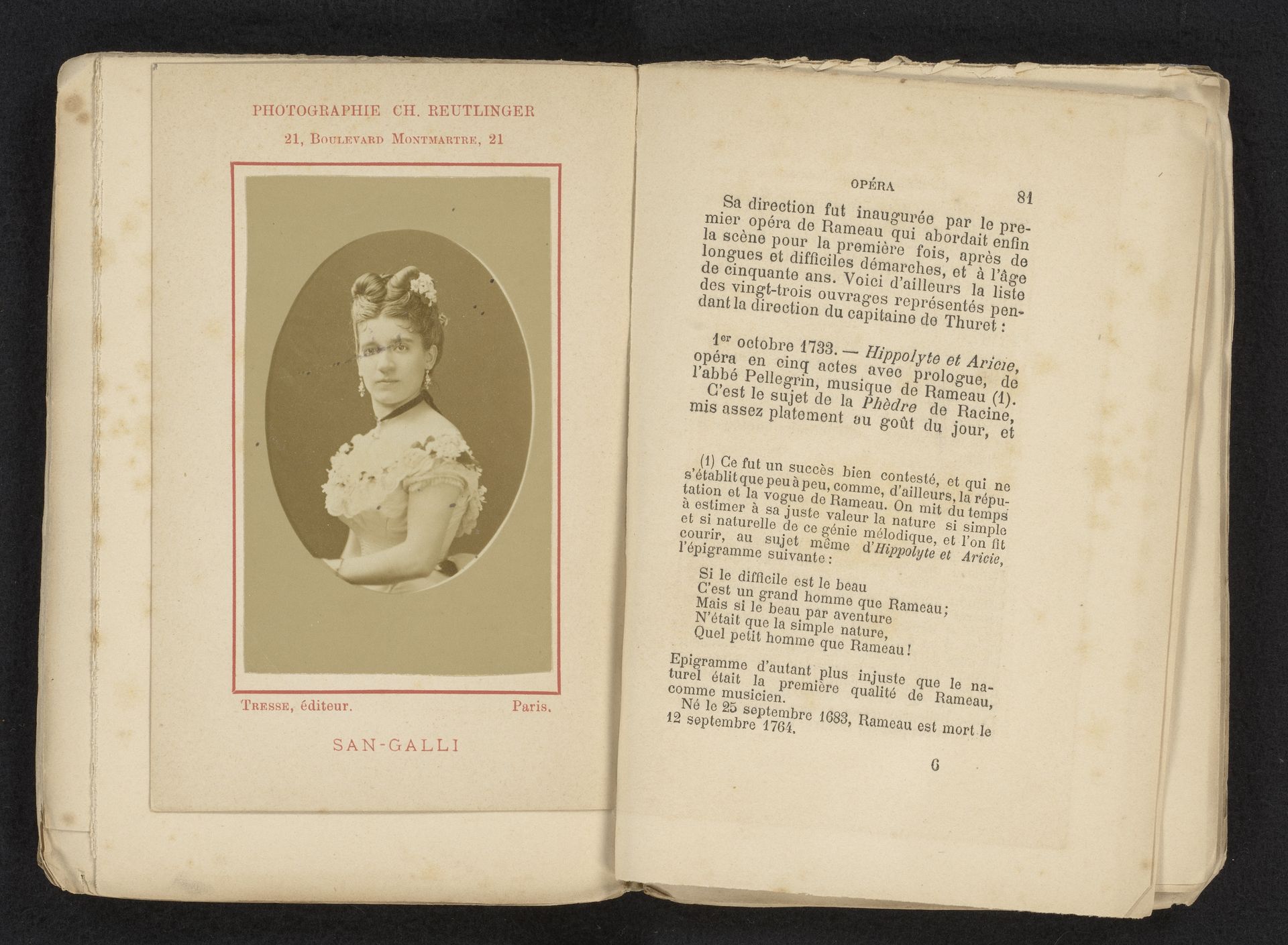 Portret van Rita Sangalli by Charles Reutlinger