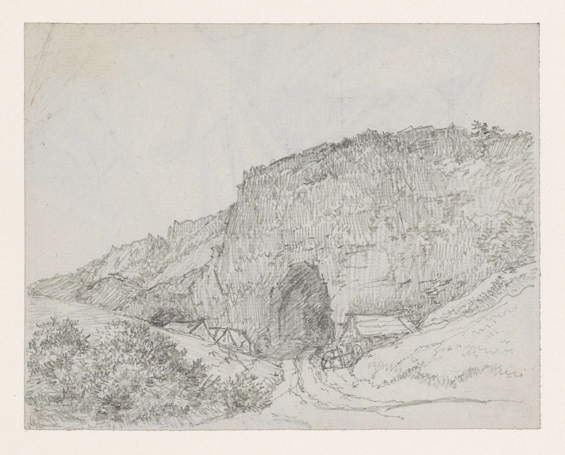 Steengroeve bij Montmartre by Georges Michel