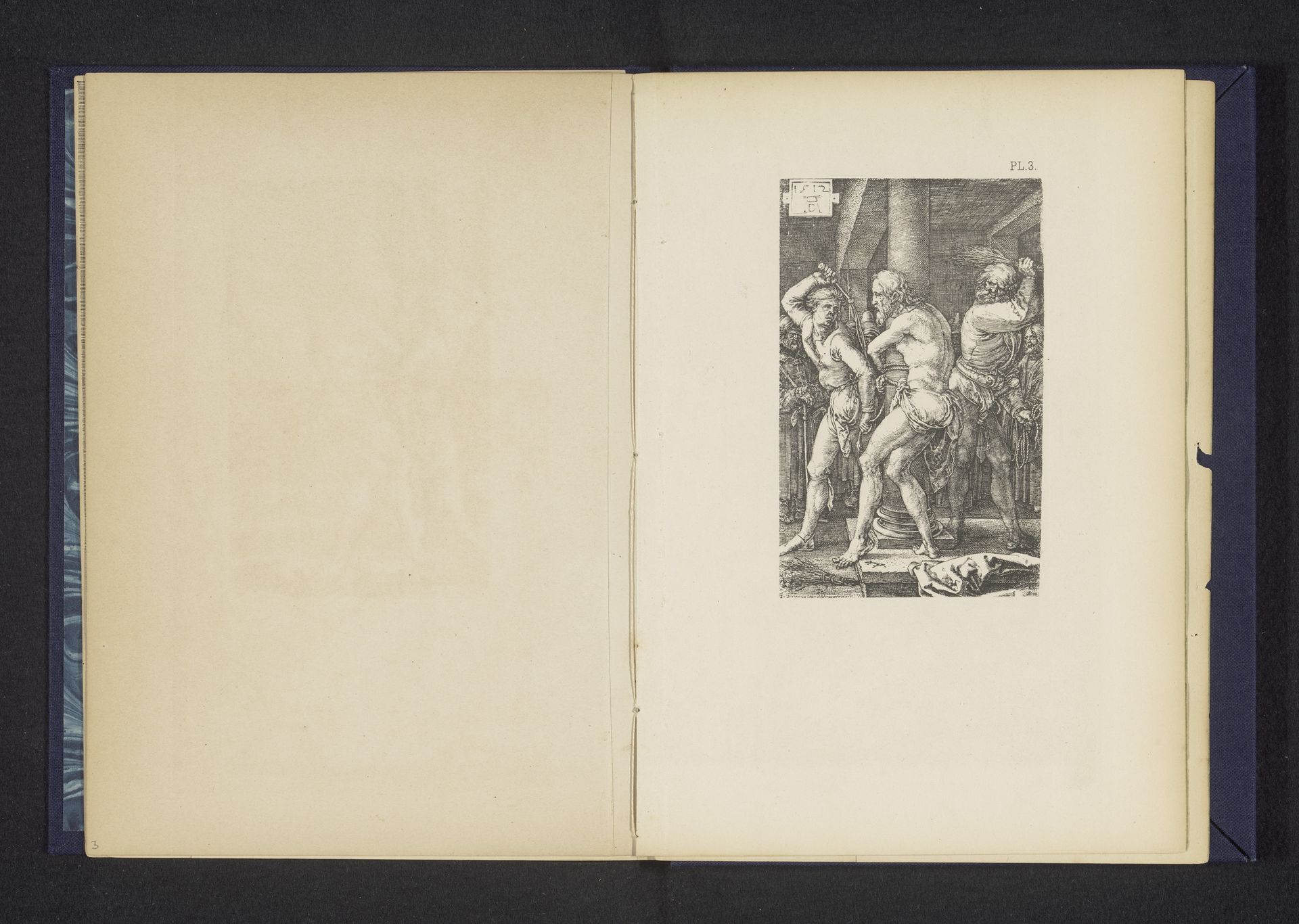Reproductie van een gravure van een geseling by Simonau & Toovey