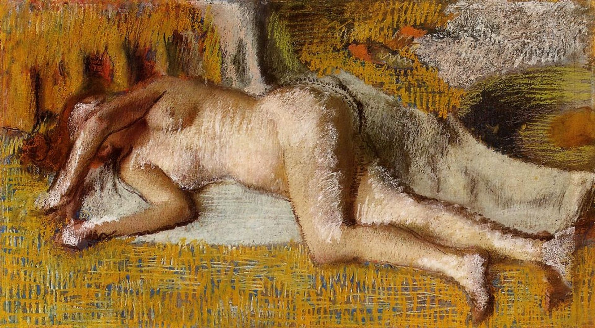 After the Bath by Edgar Degas
