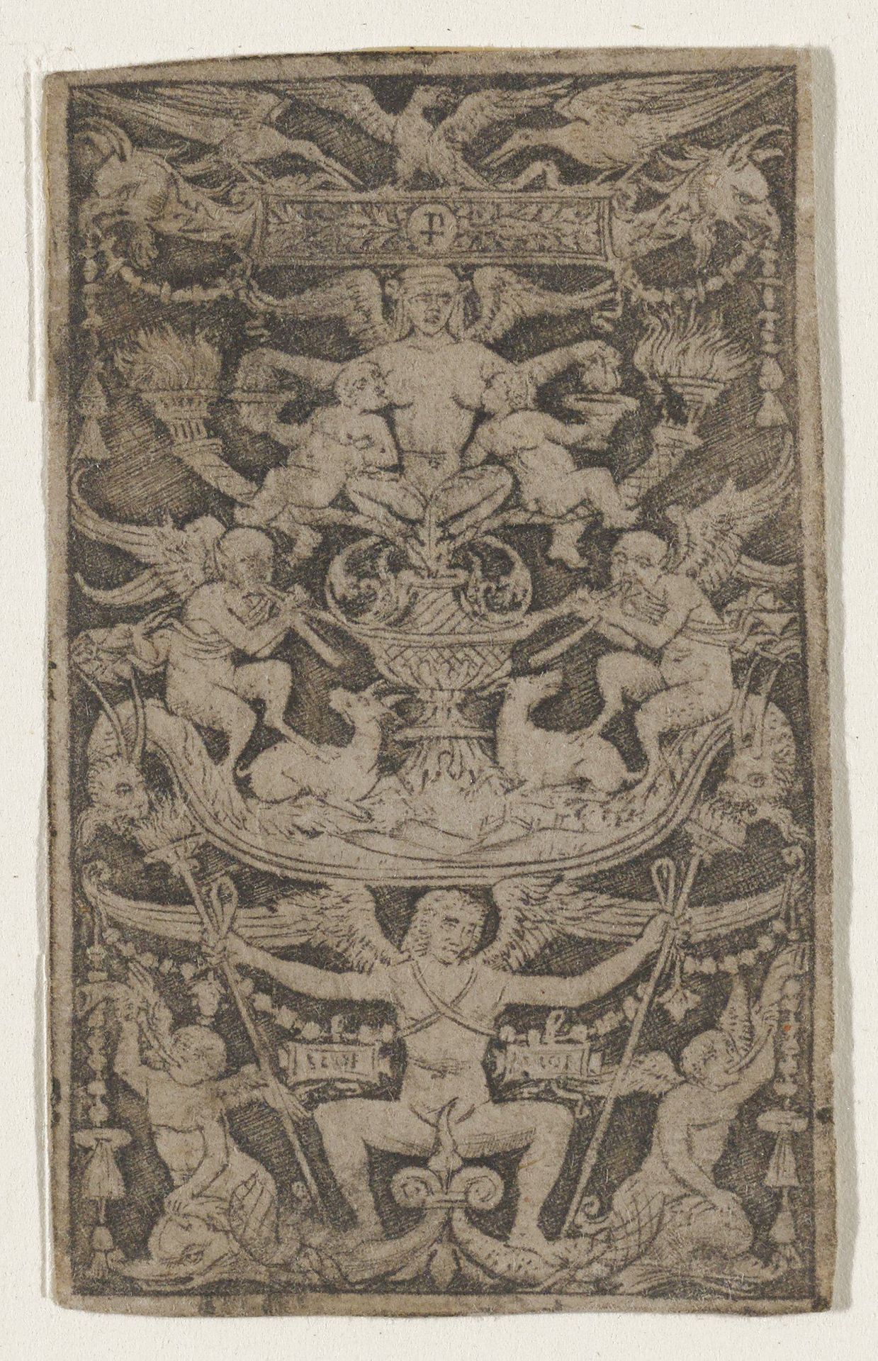 Arabesque with Satyress Nursing Two Children by Peregino da Cesena