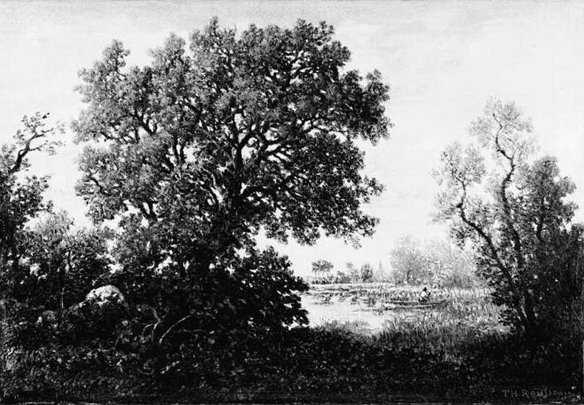 The pond by Theodore Rousseau