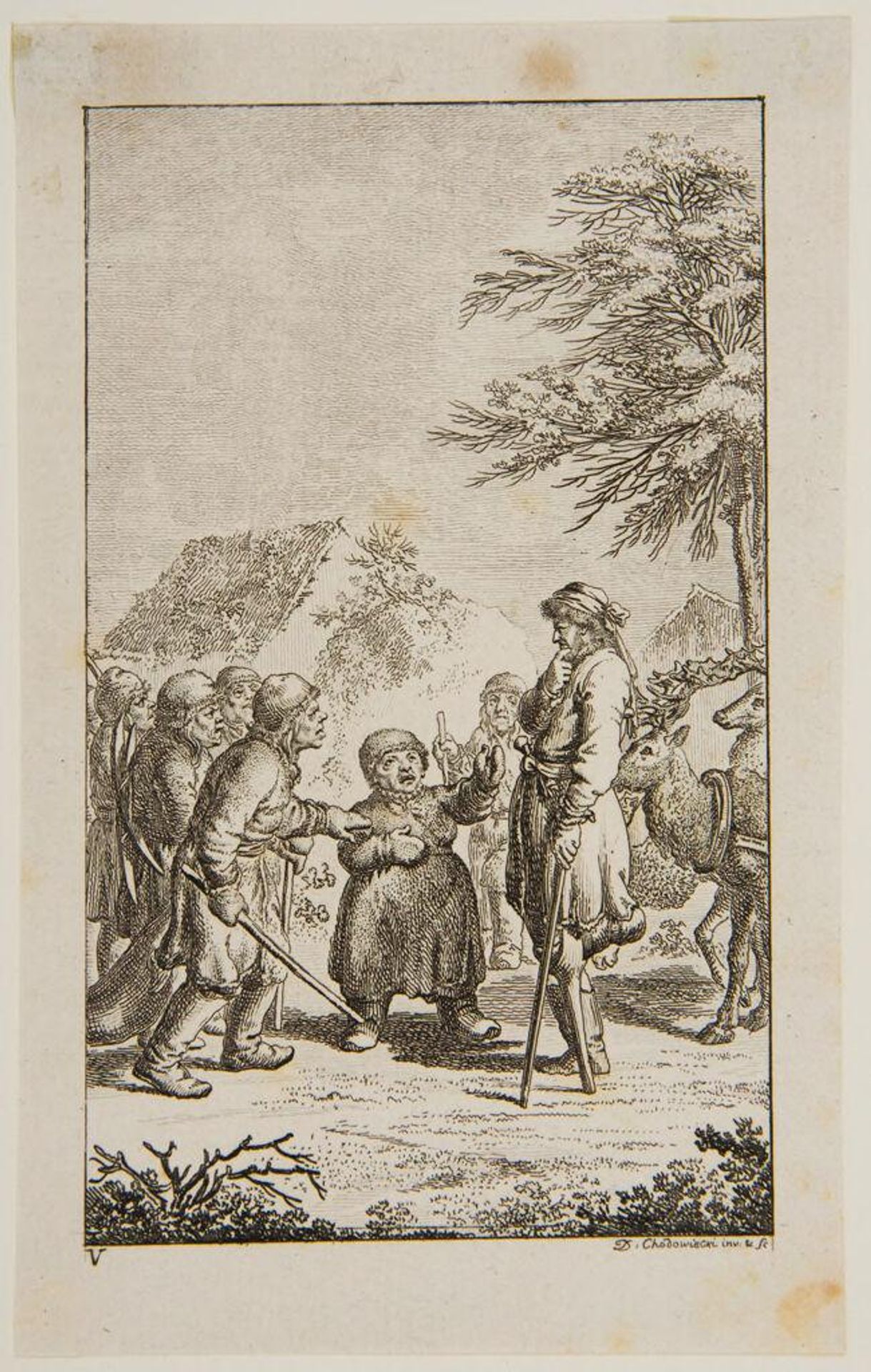 Illustration to Voltaire's Candide by Daniel Nikolaus Chodowiecki